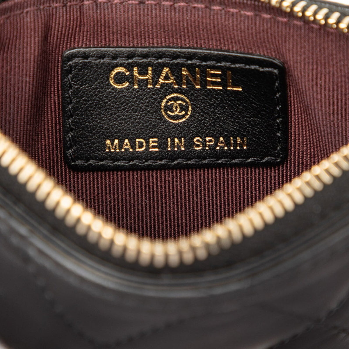 Chanel Black Leather Coin Purse/Coin Case (Pre-Owned)