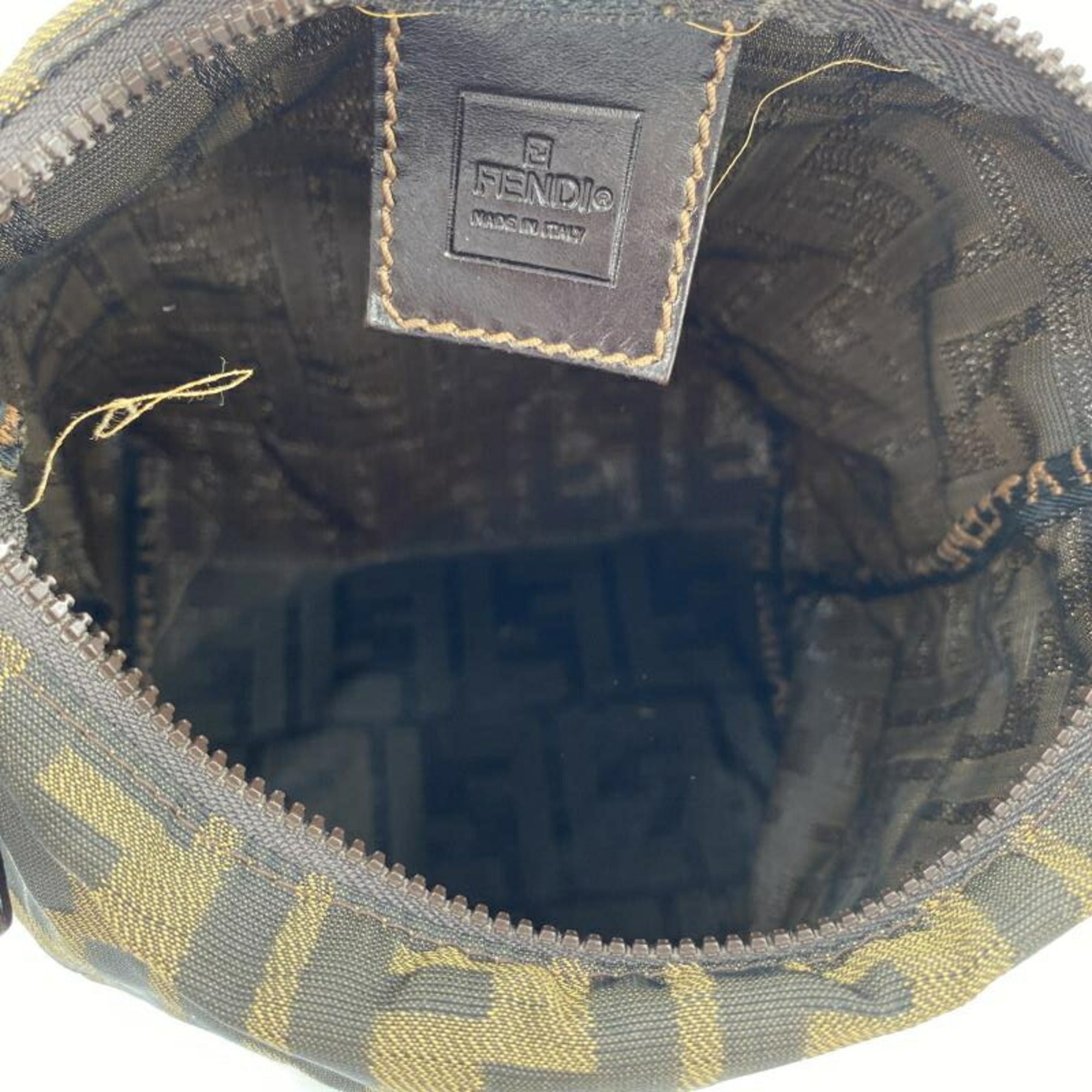 Fendi Zucca Brown Handbag Pouch (Pre-Owned)