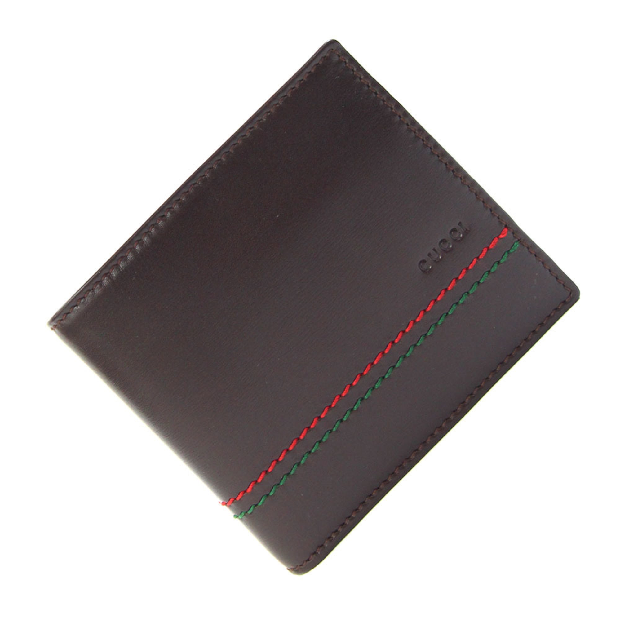 Gucci Dark Brown Leather Wallet (Bi-Fold) (Pre-Owned)