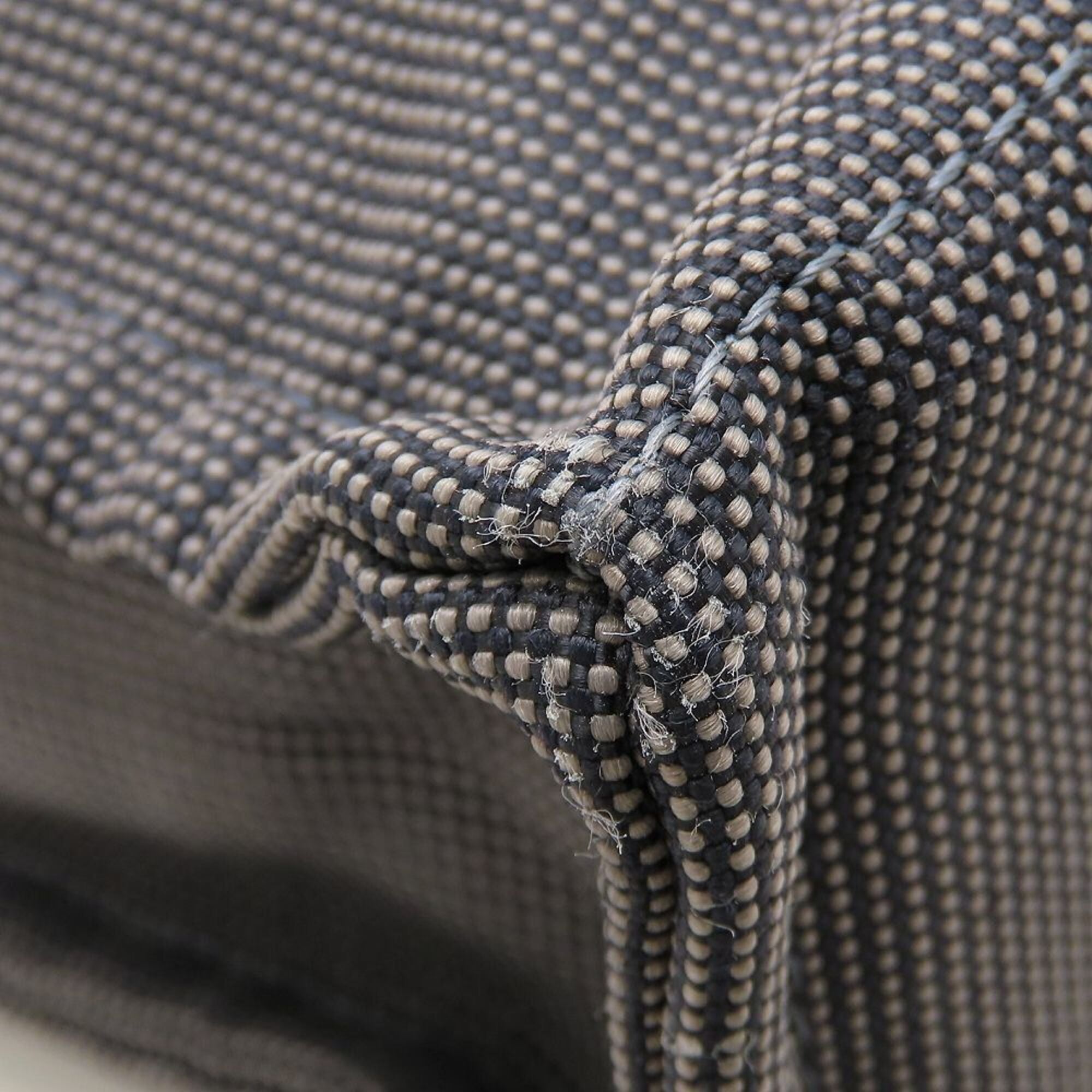 Hermes Gray Nylon Canvas Handbag (Pre-Owned)