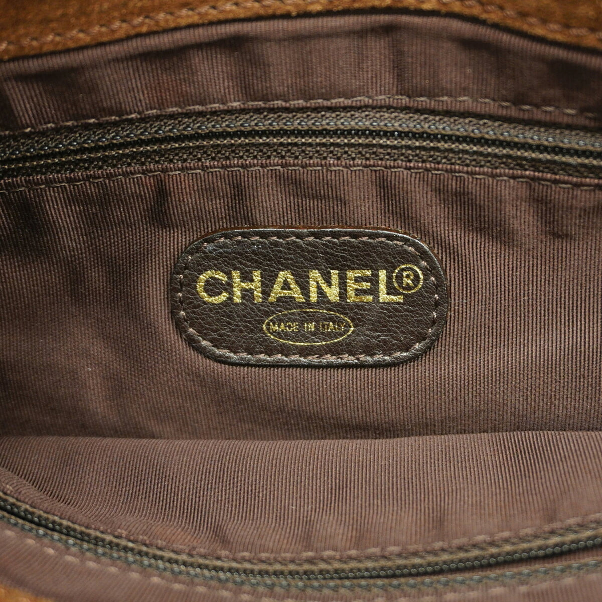 Chanel Brown Suede Tote Bag (Pre-Owned)