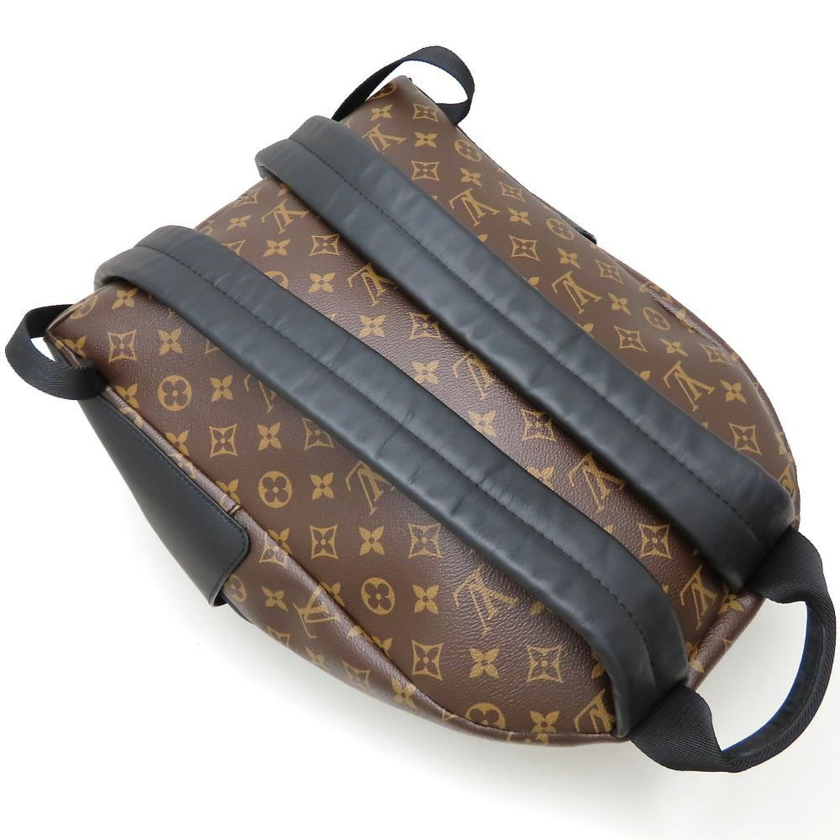 Louis Vuitton Black Brown Canvas Leather Backpack (Pre-Owned)