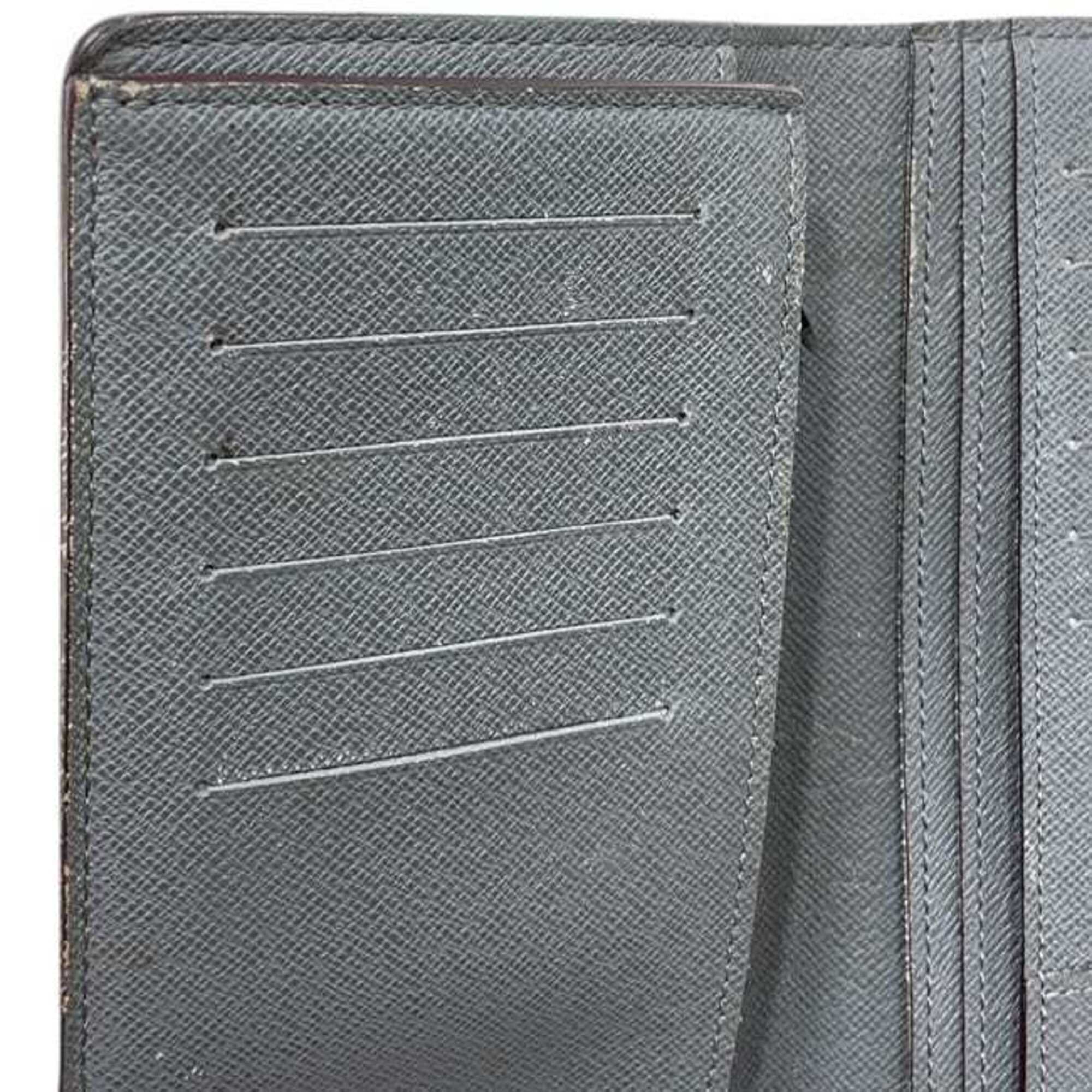 Louis Vuitton Glacier Gray Taiga Leather Long Wallet (Bi-Fold) (Pre-Owned)