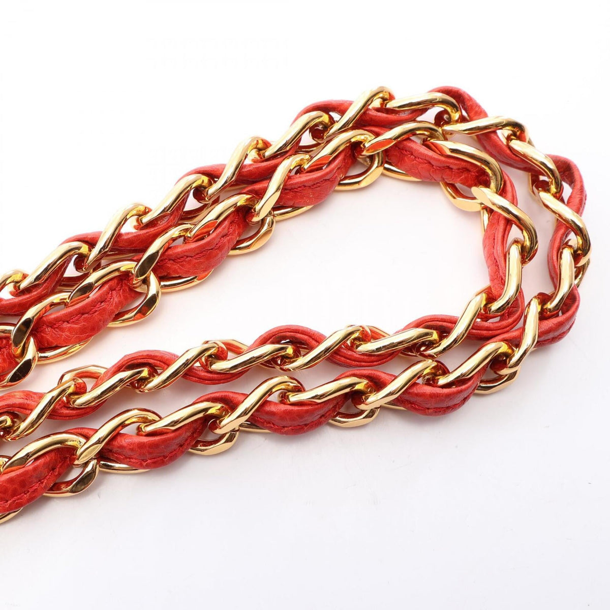 Chanel Red Color Grained Calfskin Handbag Shoulder Bag (Pre-Owned)