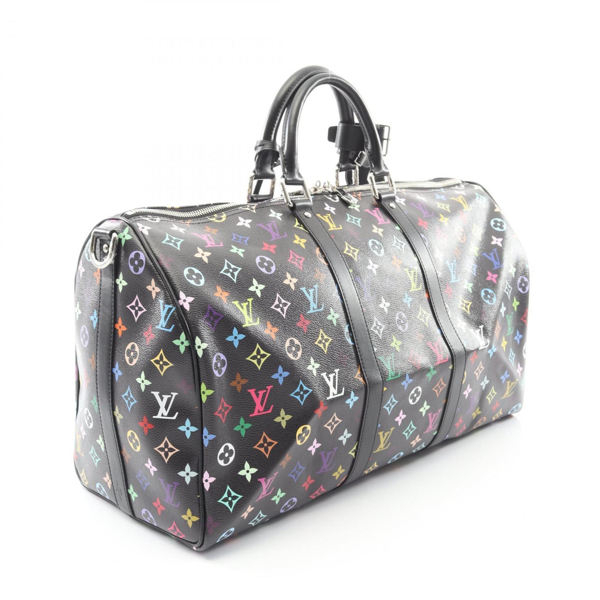 Louis Vuitton Black Multi-Color Monogram Multicolore Leather Boston Bag (Pre-Owned)