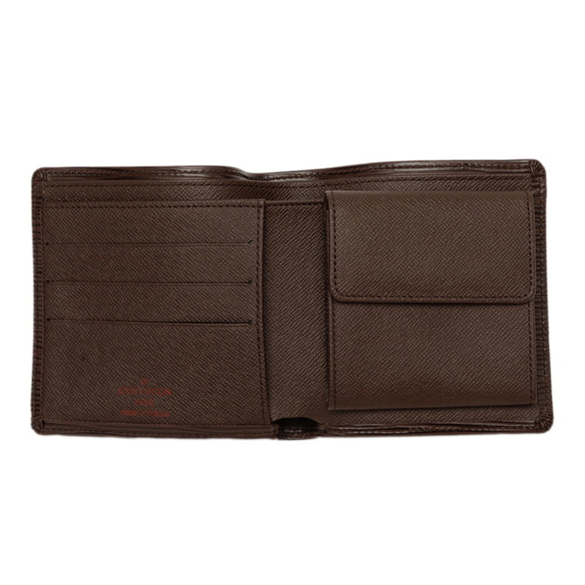 Louis Vuitton Brown Leather Wallet (Bi-Fold) (Pre-Owned)