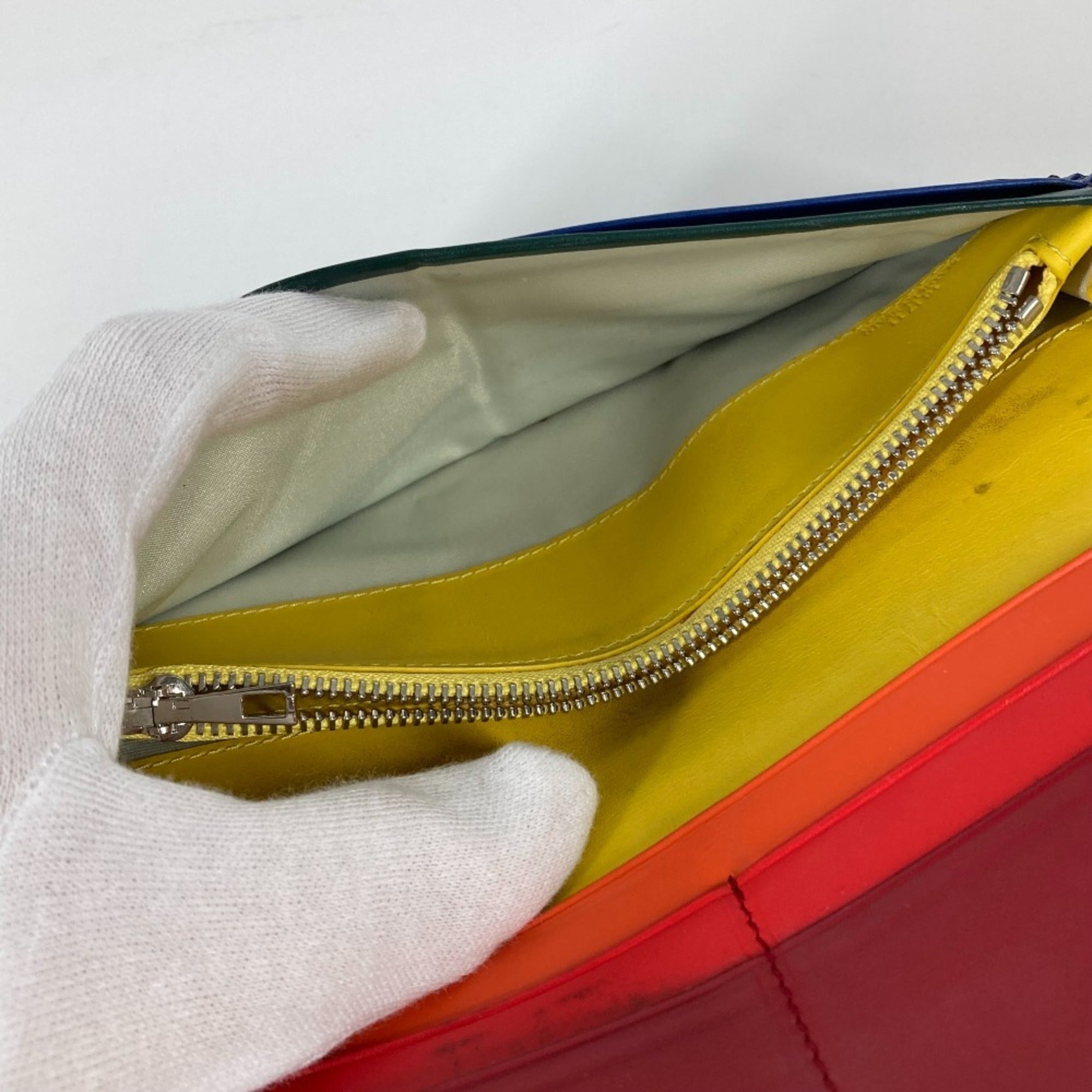 Loewe Black Multi-Color Leather Long Wallet (Bi-Fold) (Pre-Owned)
