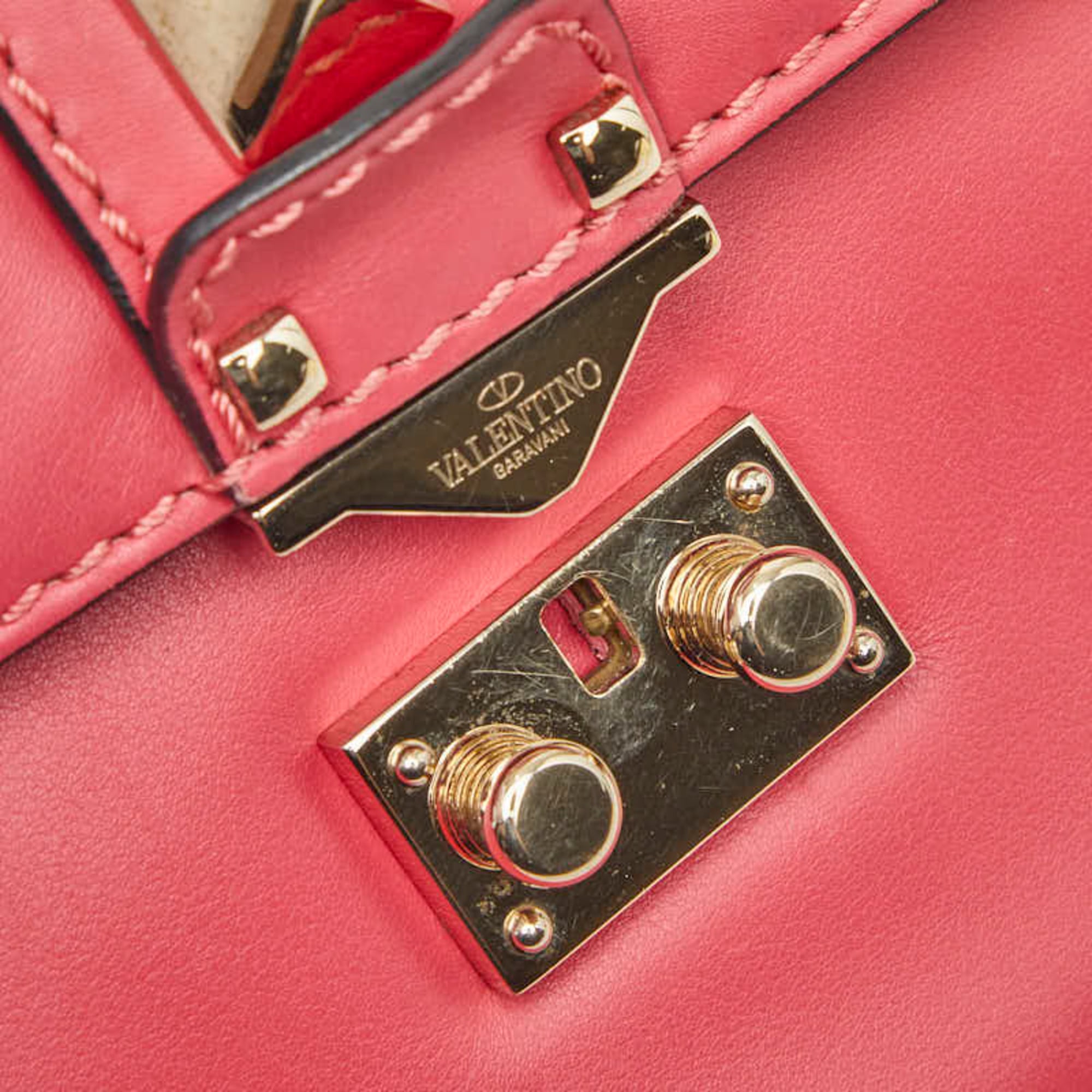 Valentino Pink Leather Shoulder Bag (Pre-Owned)