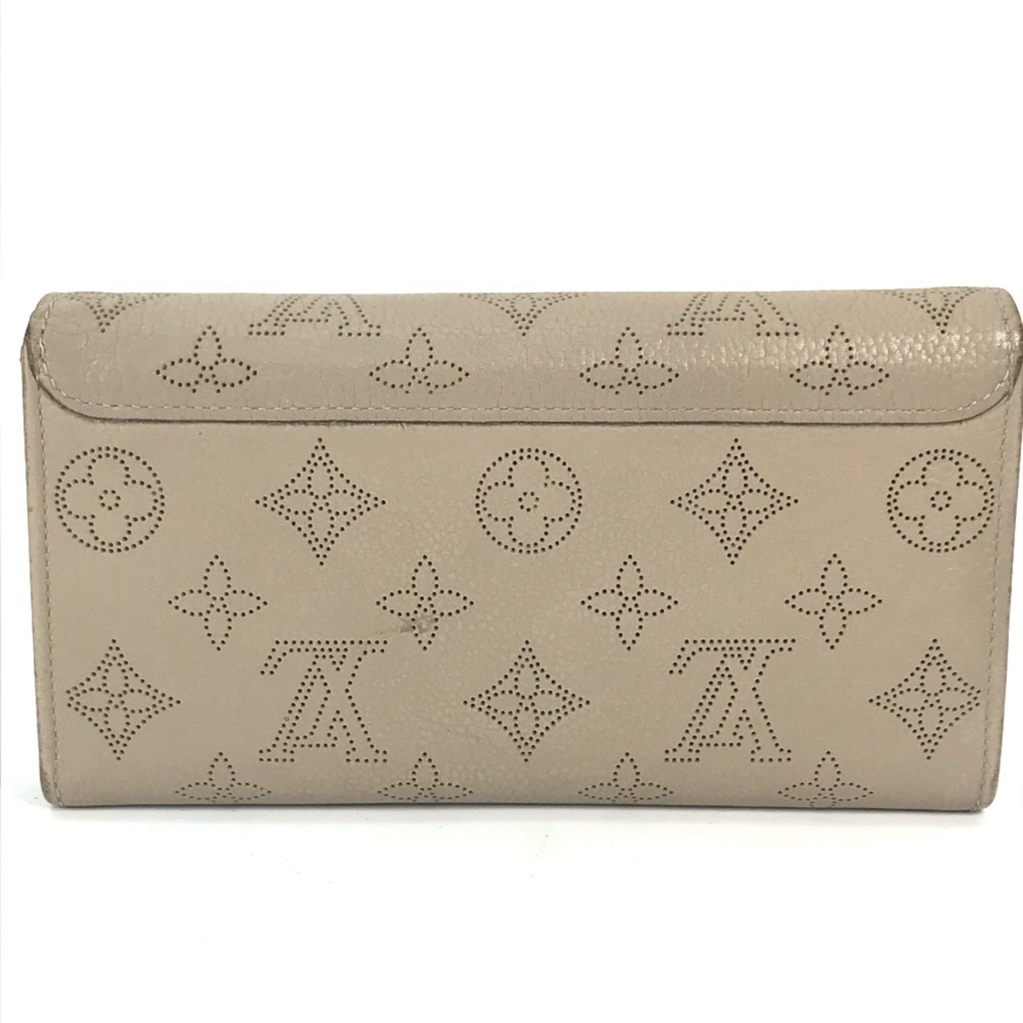 Louis Vuitton Beige Galle Iris Leather Long Wallet (Bi-Fold) (Pre-Owned)