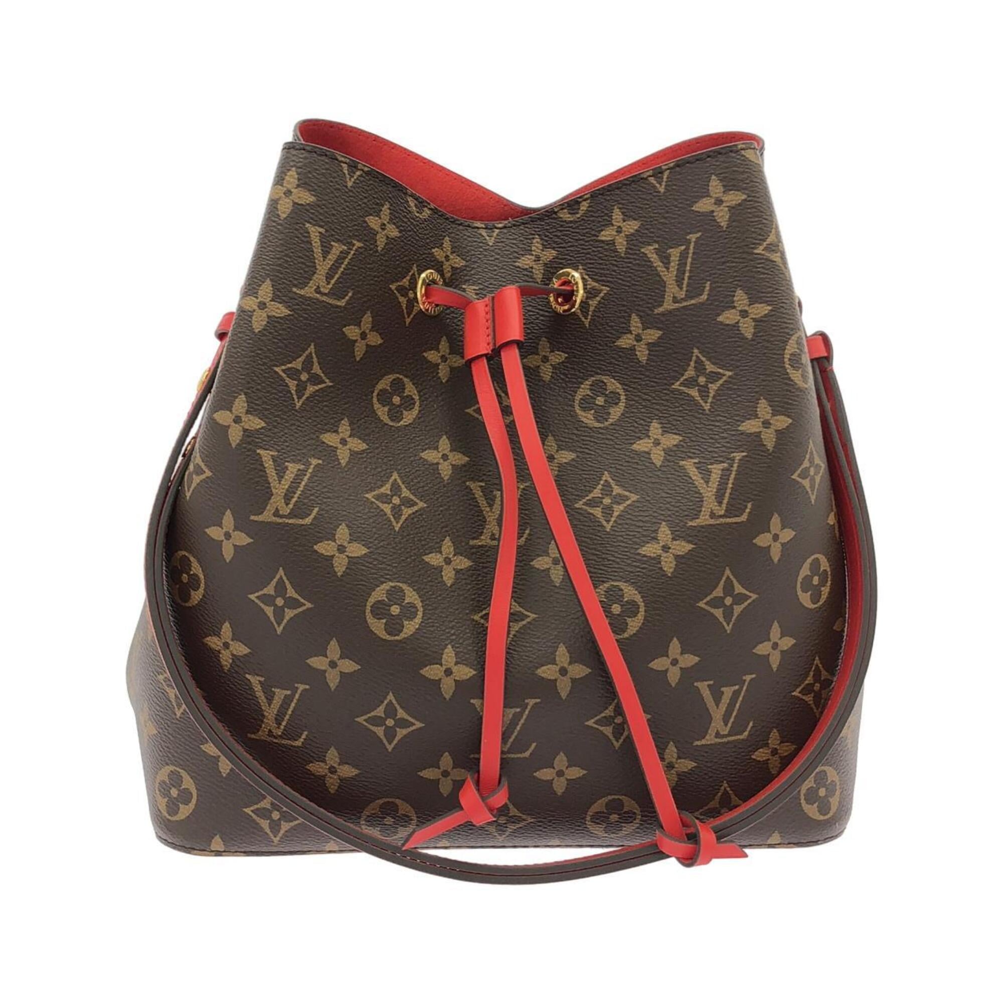 Louis Vuitton Coquelicots Marron Coated Canvas Shoulder Bag (Pre-Owned)