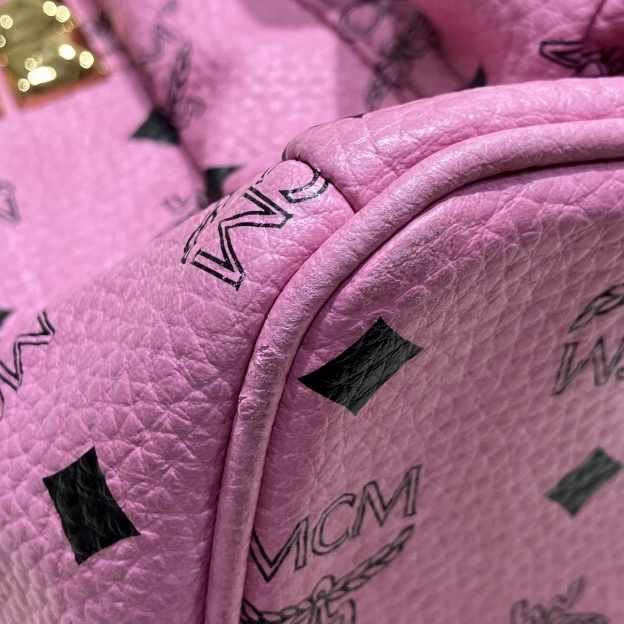 Mcm Pink Leather Backpack (Pre-Owned)
