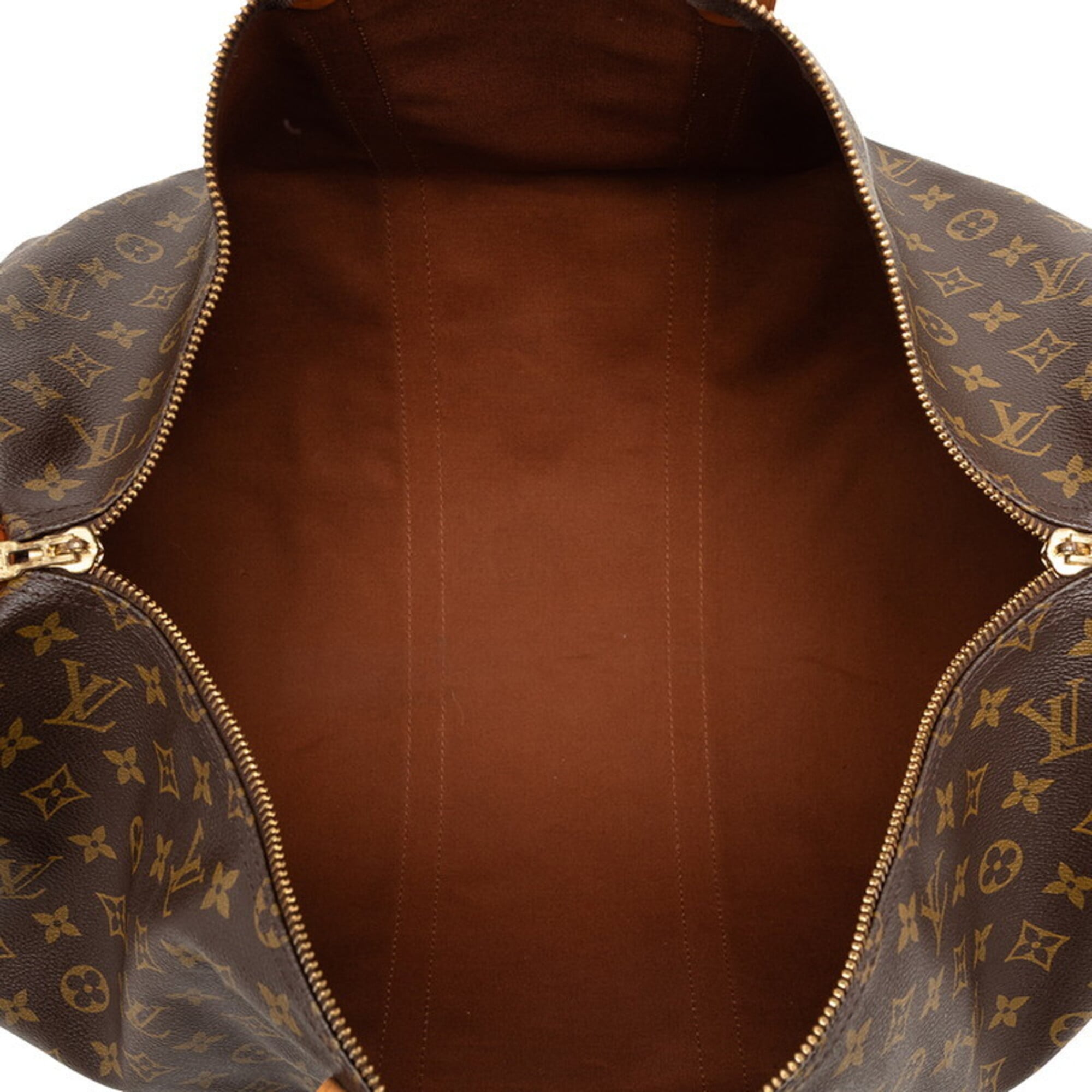 Louis Vuitton Brown Pvc Leather Boston Bag (Pre-Owned)