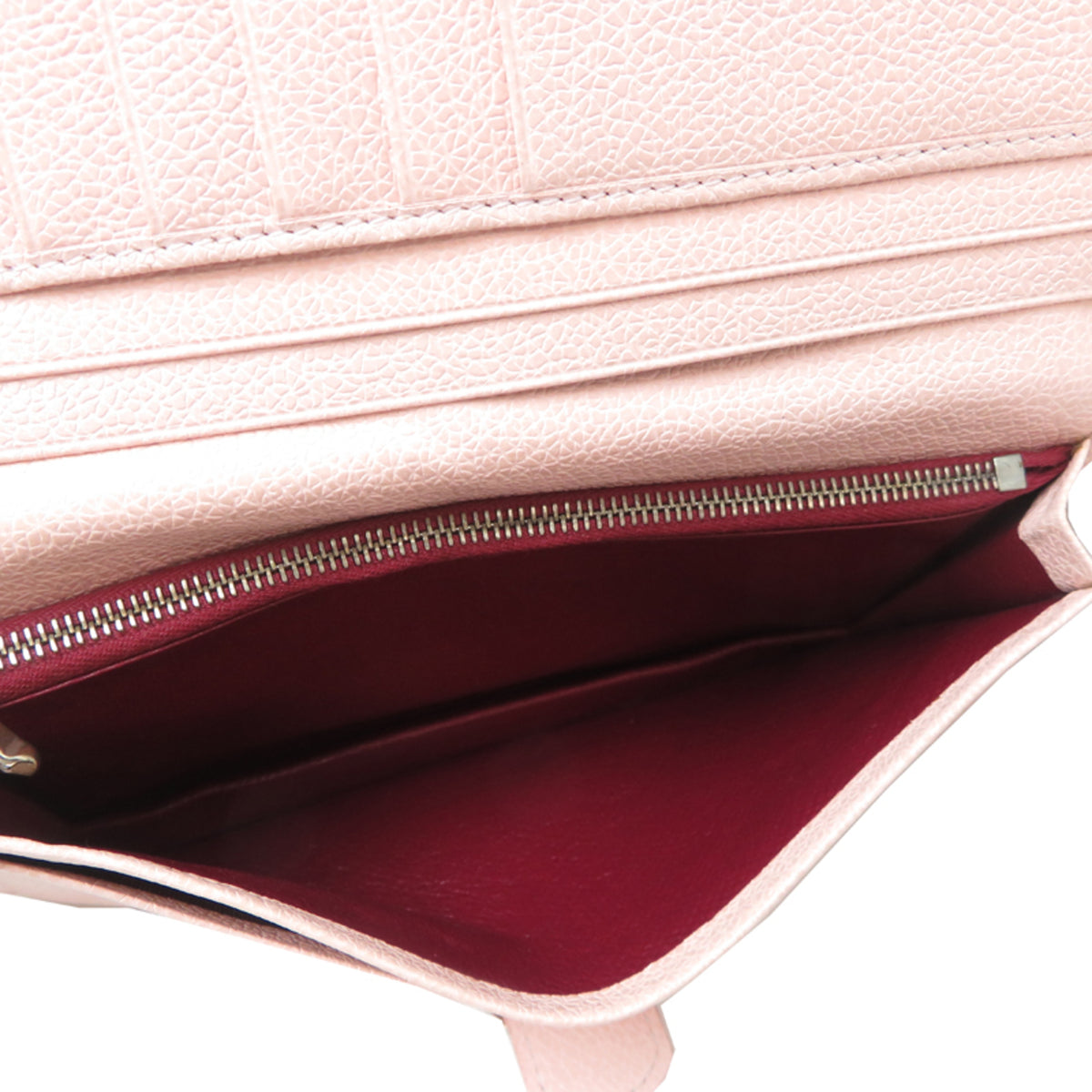 Bvlgari Pink Leather Long Wallet (Bi-Fold) (Pre-Owned)