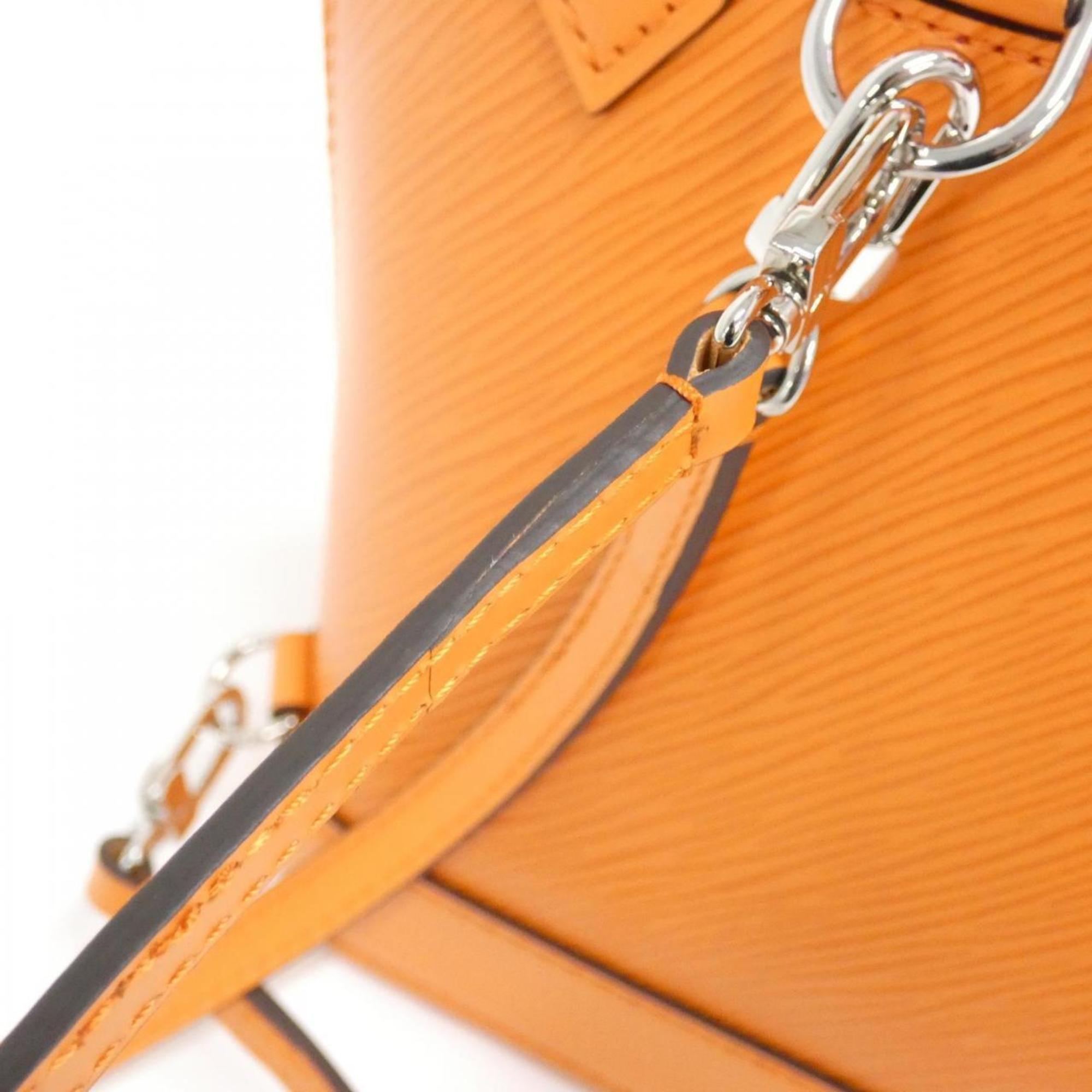 Louis Vuitton Orange Leather Backpack (Pre-Owned)