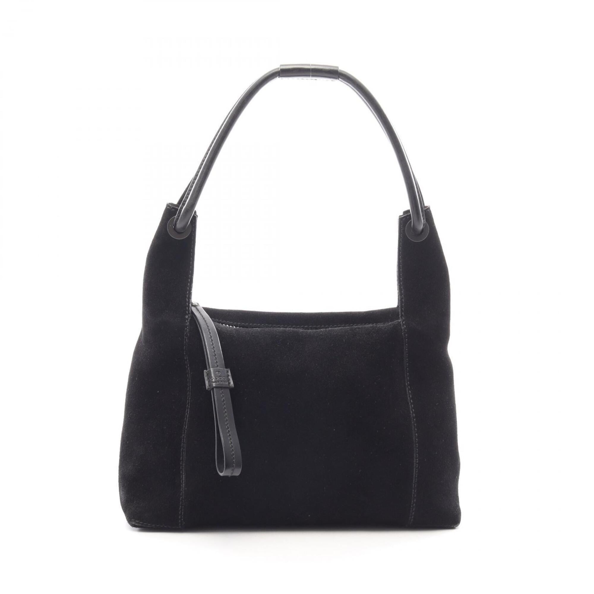 Gucci Black Suede Leather Handbag Shoulder Bag (Pre-Owned)