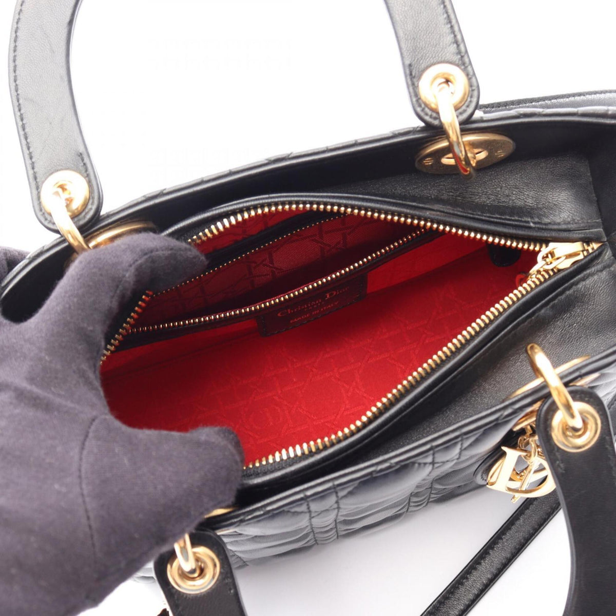 Christian Dior Black Leather Handbag (Pre-Owned)