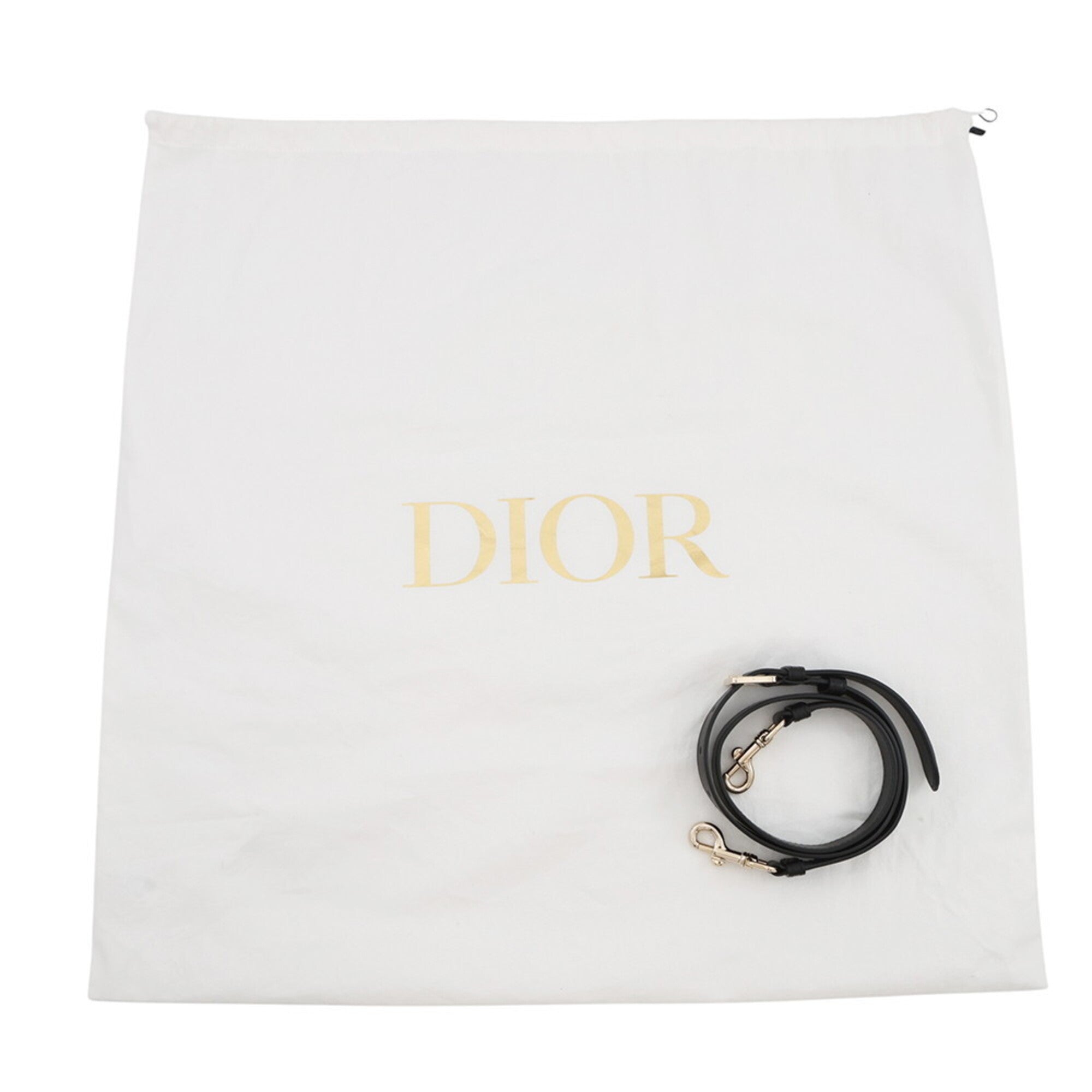 Christian Dior Black Leather Handbag Tote Bag (Pre-Owned)