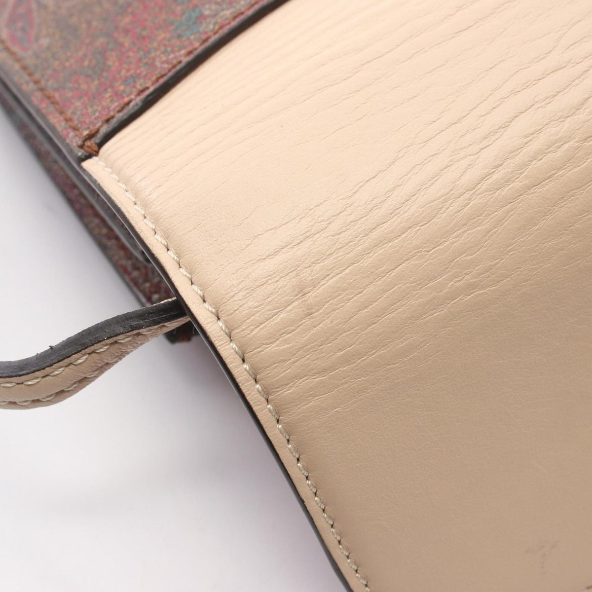 Etro Beige Multi-Color Coated Canvas Leather Handbag Shoulder Bag (Pre-Owned)