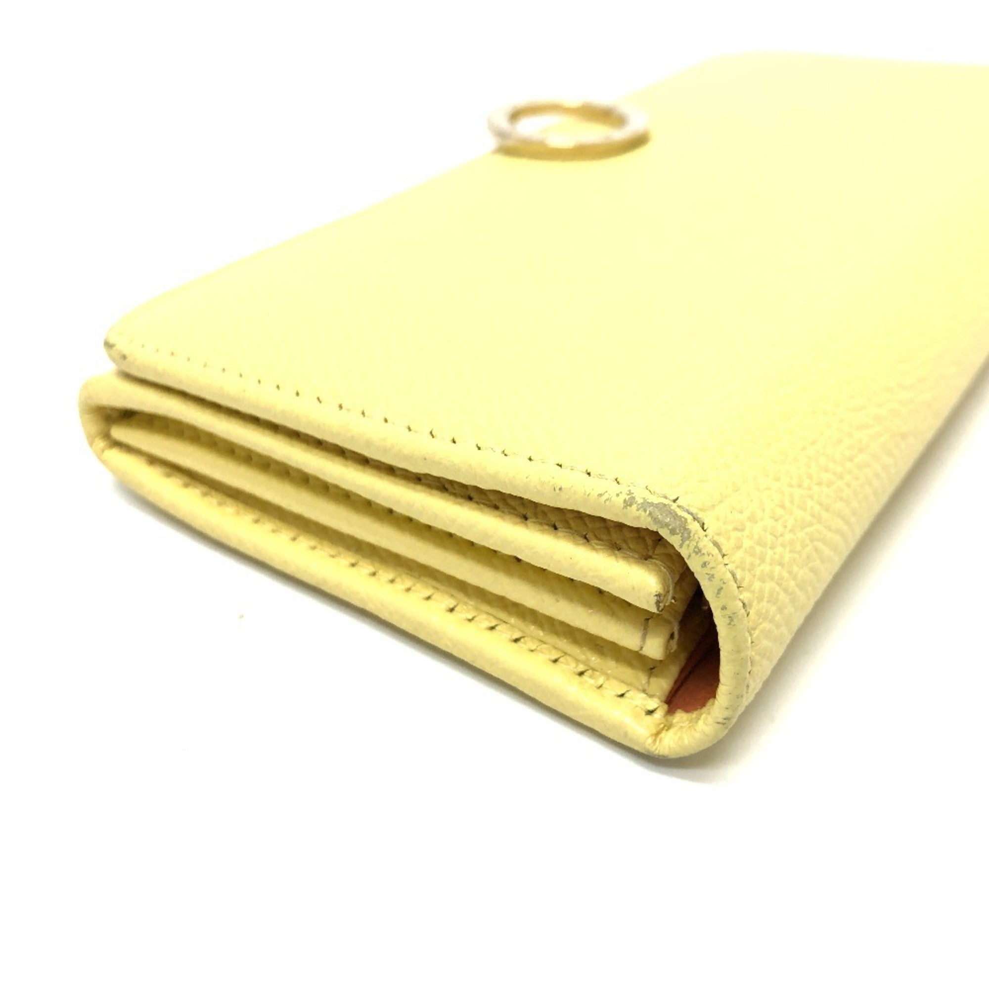 Bvlgari Yellow Leather Long Wallet (Bi-Fold) (Pre-Owned)