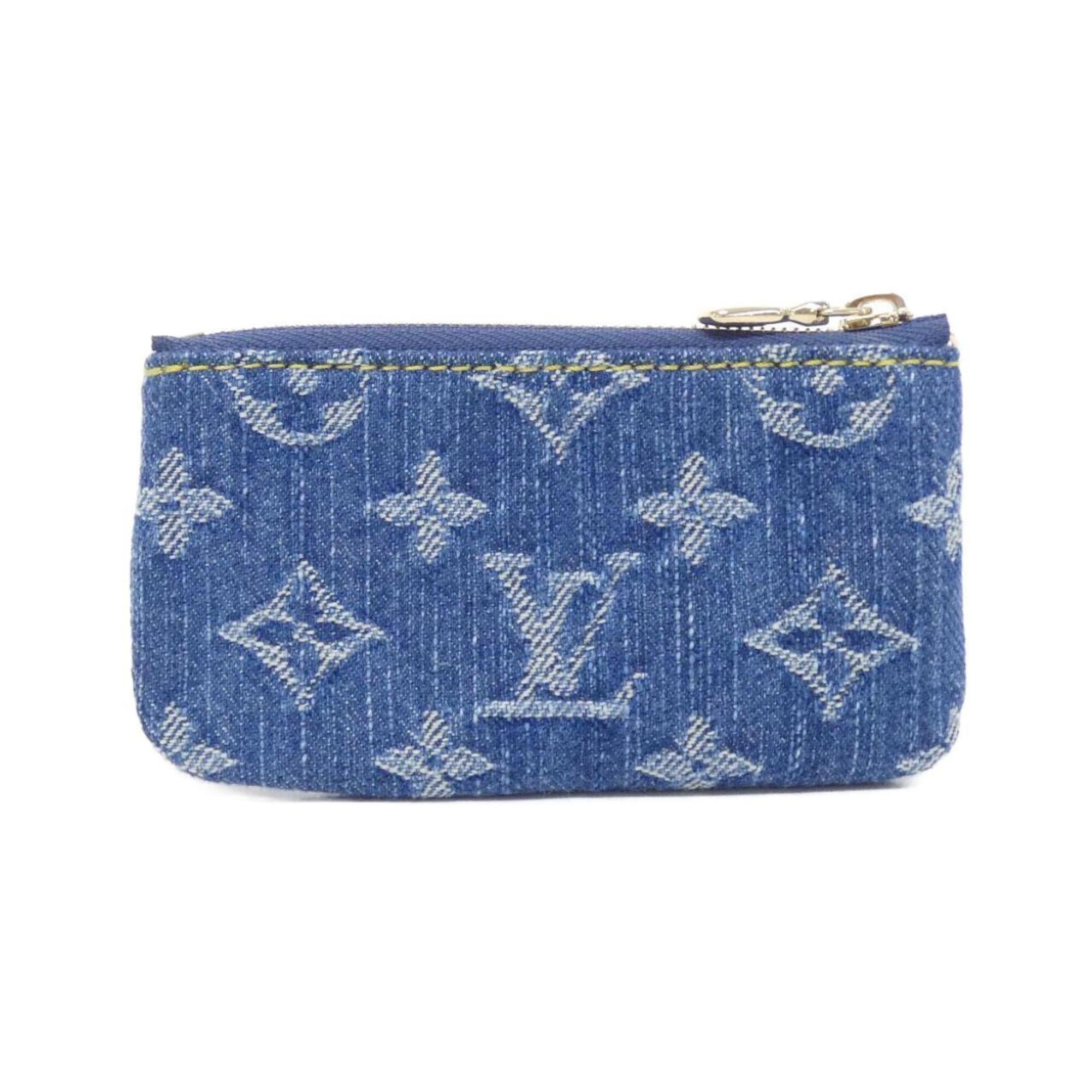 Louis Vuitton Blue Denim Coin Purse/Coin Case (Pre-Owned)