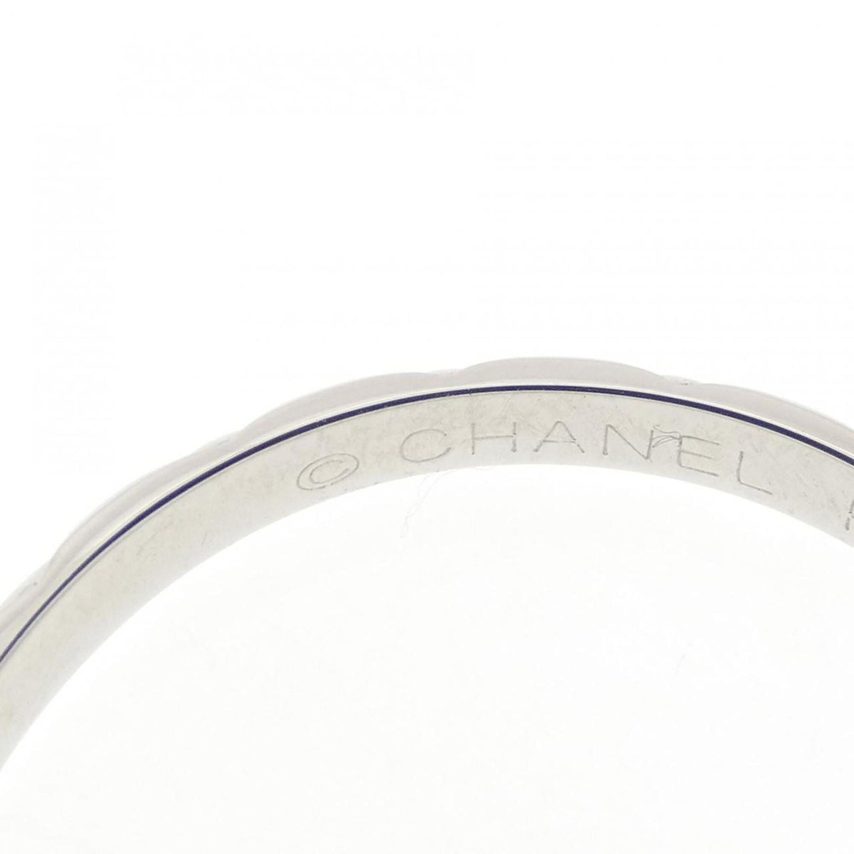 Chanel Platinum Platinum 950 Band Ring (Pre-Owned)