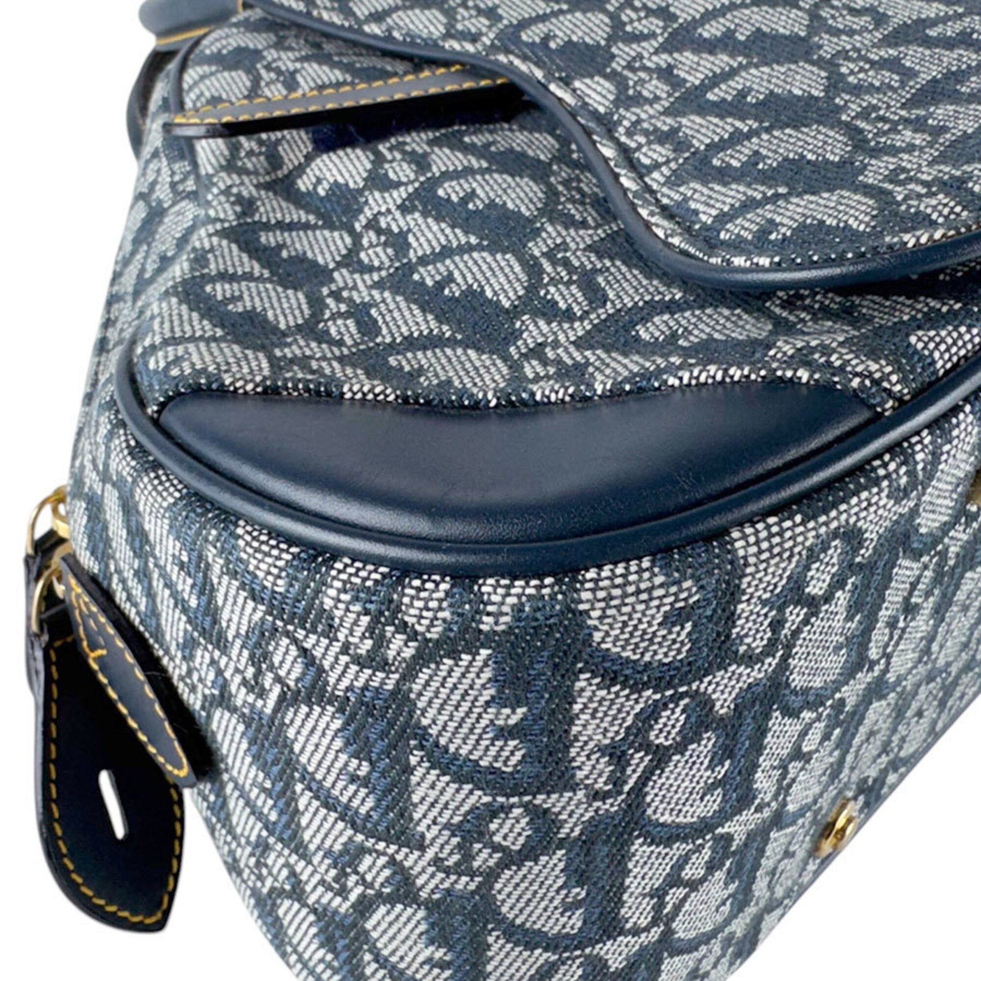Christian Dior Navy Trotter Leather Handbag (Pre-Owned)