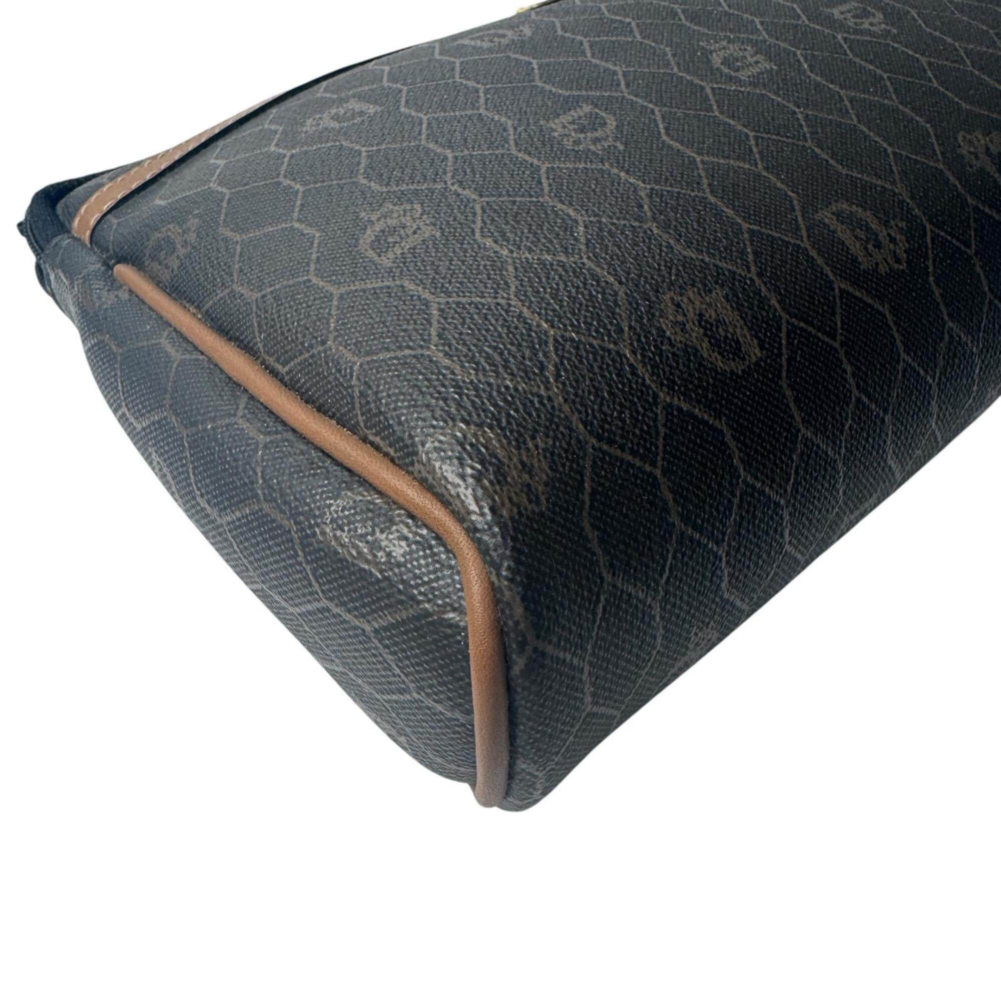 Christian Dior Dark Brown Pvc Leather Clutch Bag Pouch (Pre-Owned)