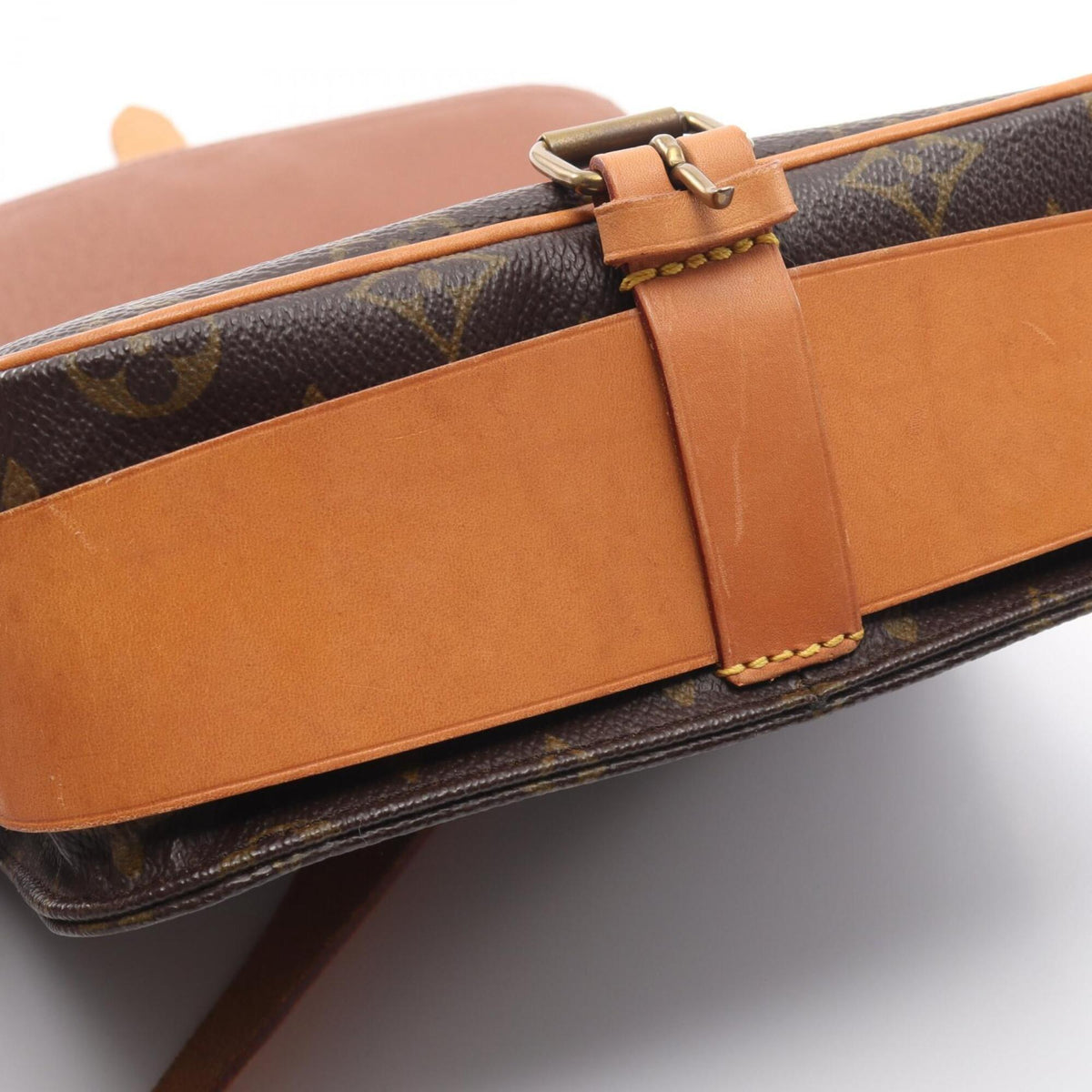 Louis Vuitton Monogram Brown Coated Canvas Leather Handbag Shoulder Bag (Pre-Owned)