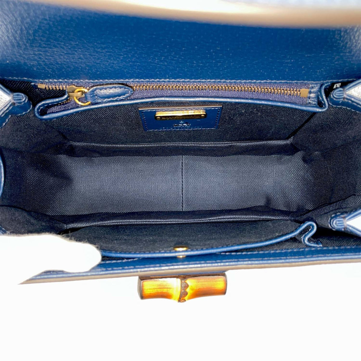 Gucci Blue Pvc Leather Handbag (Pre-Owned)