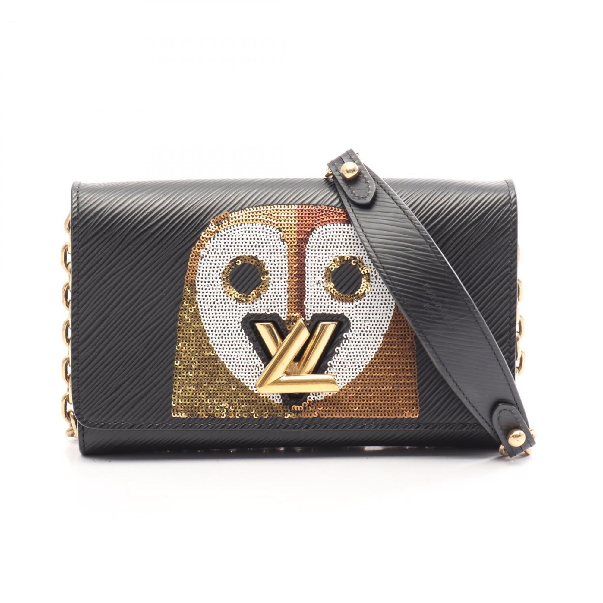 Louis Vuitton Black Noir Leather Handbag Shoulder Bag (Pre-Owned)