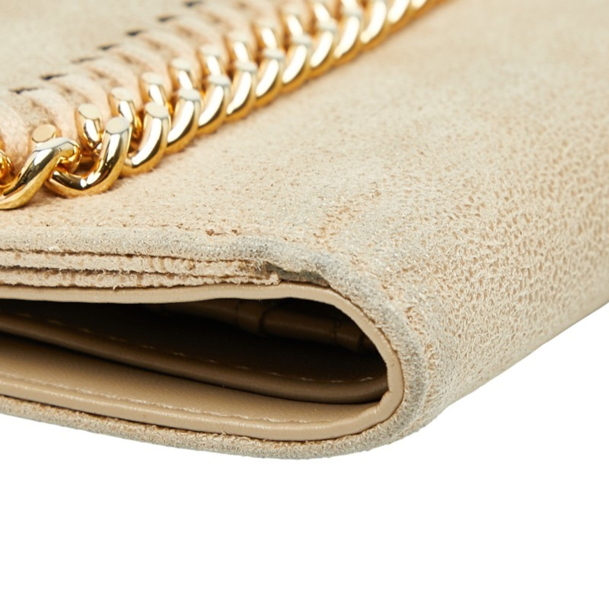 Stella Mccartney Beige Gold Polyester Wallet (Bi-Fold) (Pre-Owned)