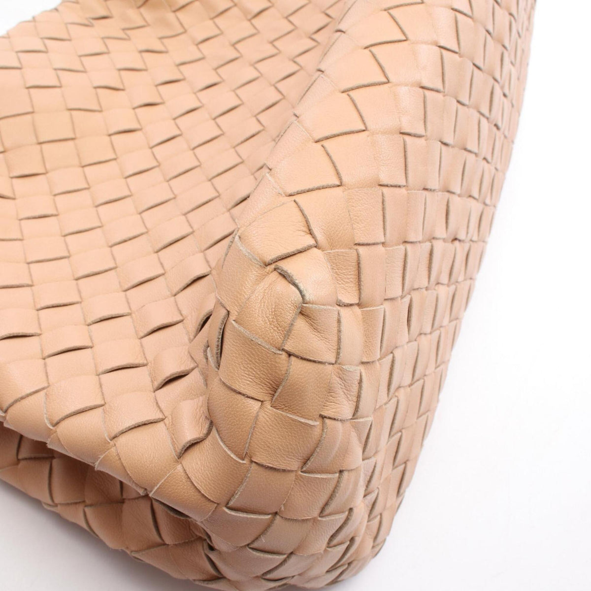 Bottega Veneta Beige Leather Handbag Tote Bag (Pre-Owned)