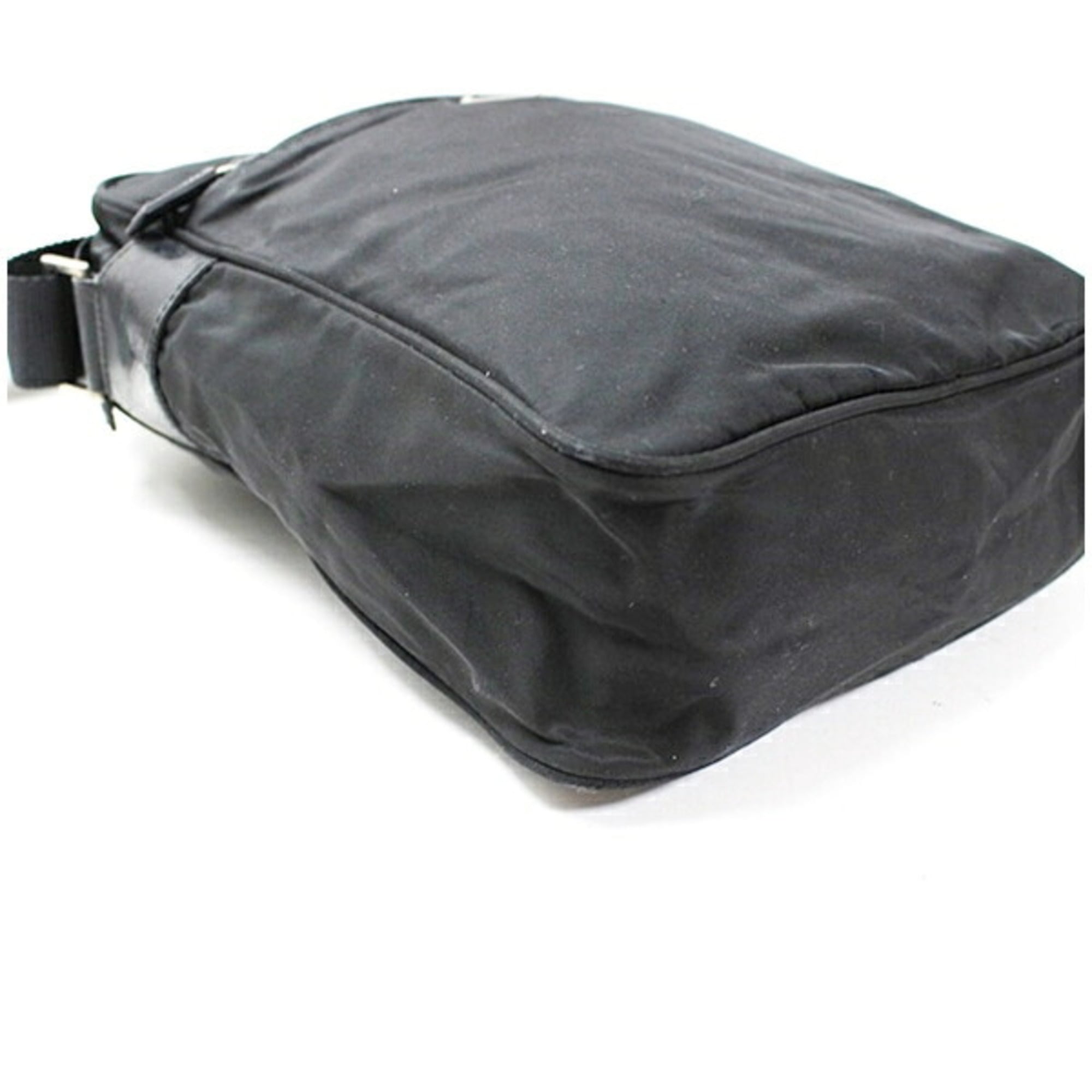 Prada Black White Nylon Shoulder Bag (Pre-Owned)