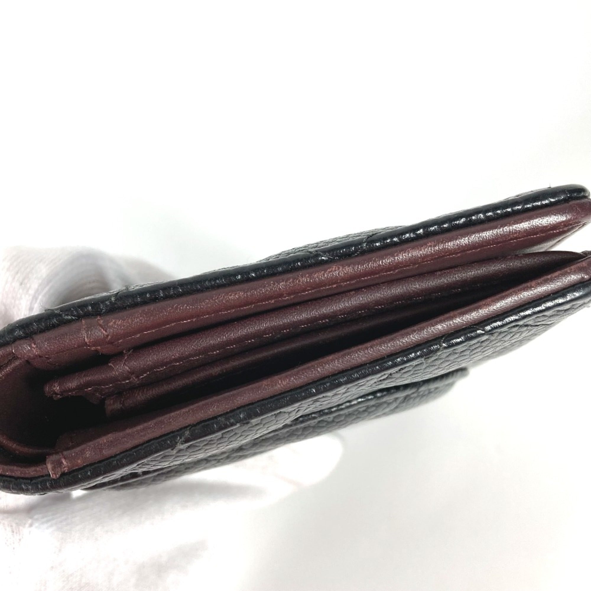Chanel Black Leather Long Wallet (Bi-Fold) (Pre-Owned)