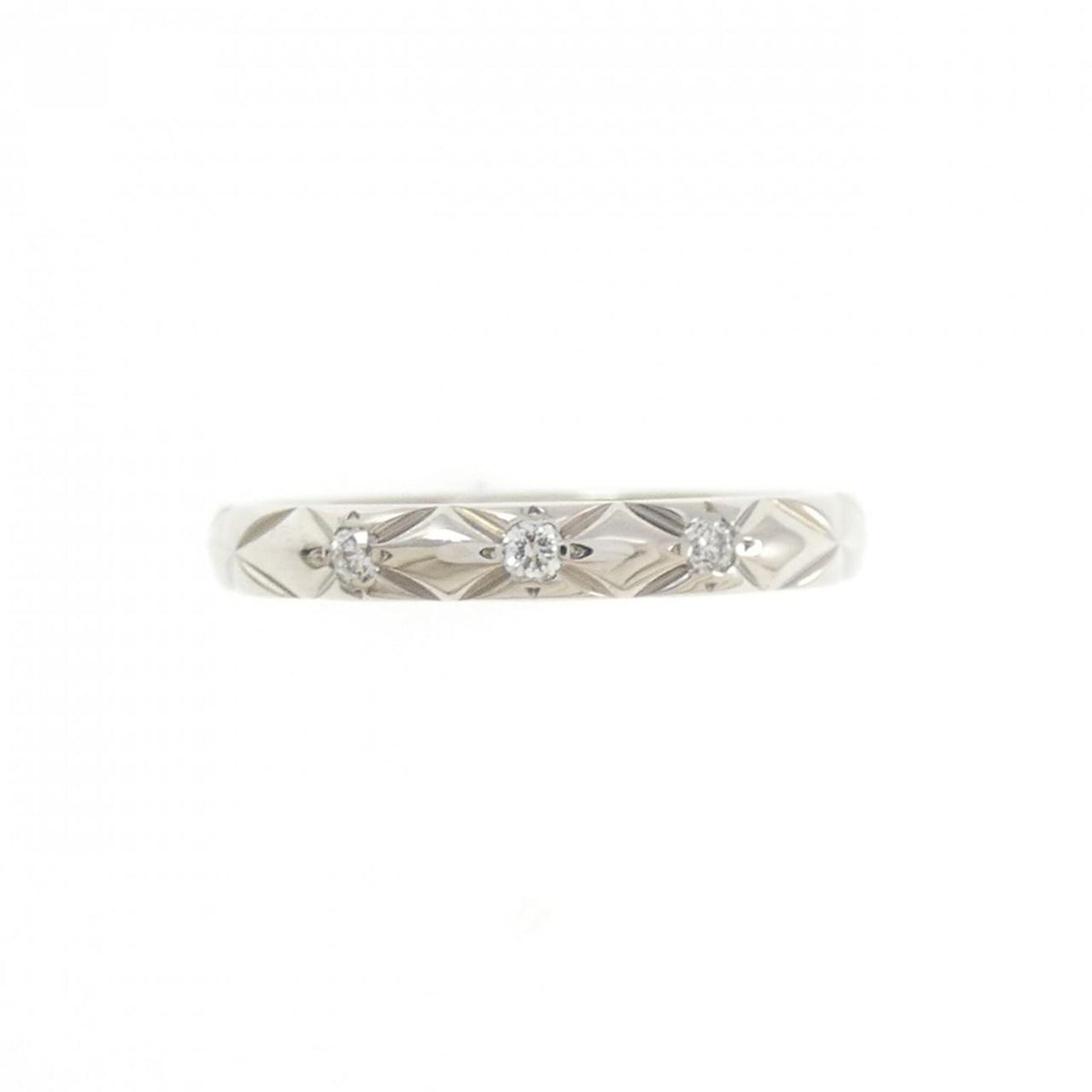 Chanel Platinum Platinum 950 Band Ring (Pre-Owned)
