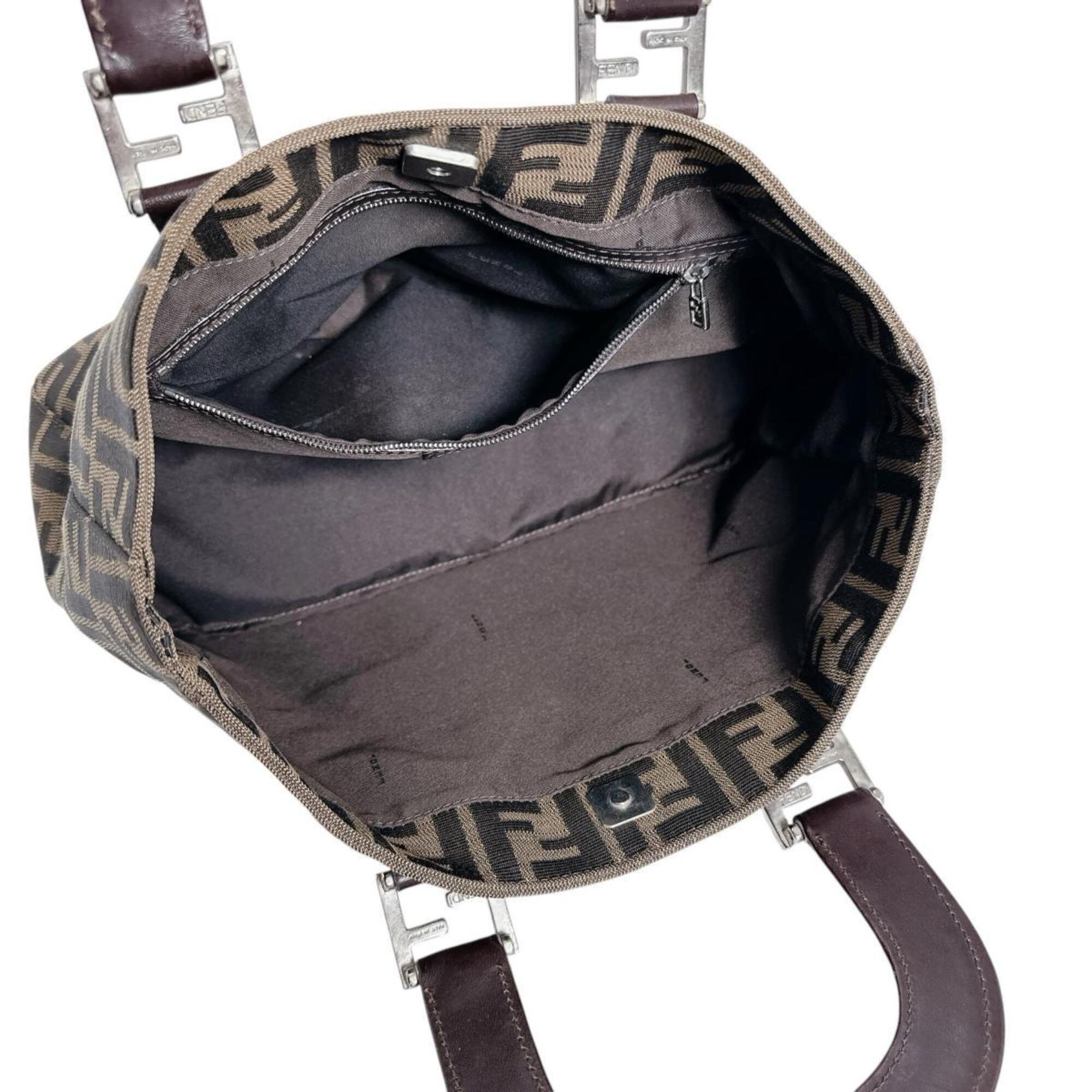 Fendi Brown Zucca Shoulder Bag (Pre-Owned)