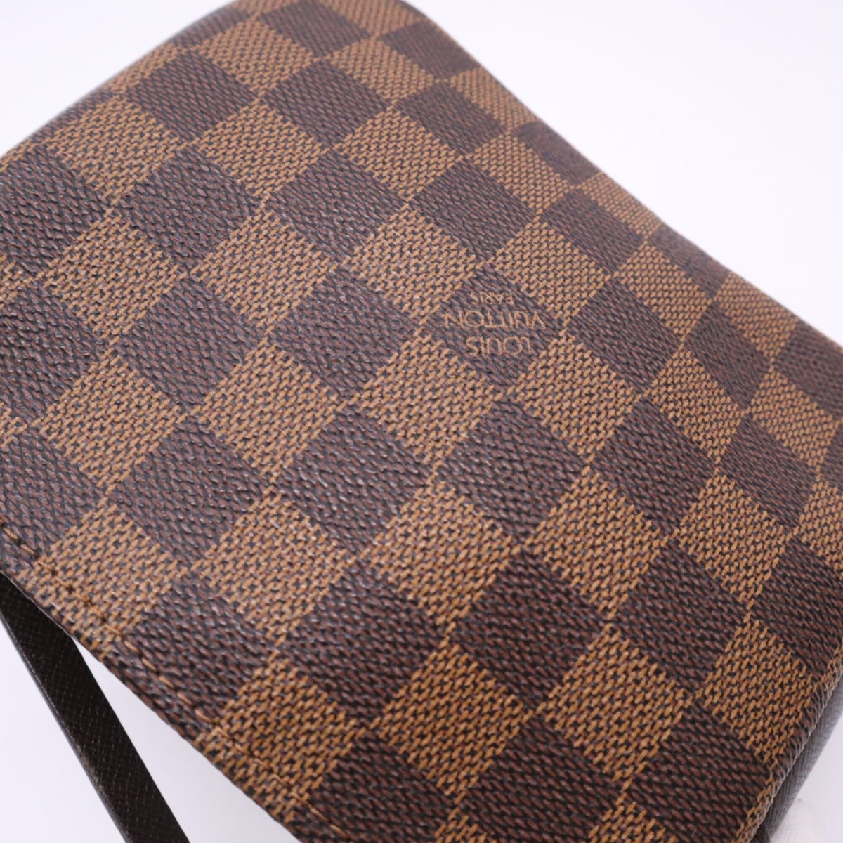 Louis Vuitton Damier Beige Brown Coated Canvas Leather Handbag (Pre-Owned)