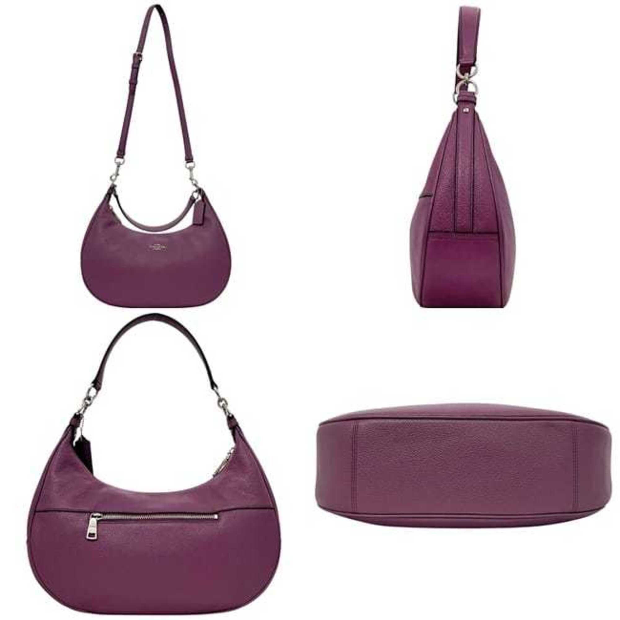 Coach Purple Leather Shoulder Bag (Pre-Owned)