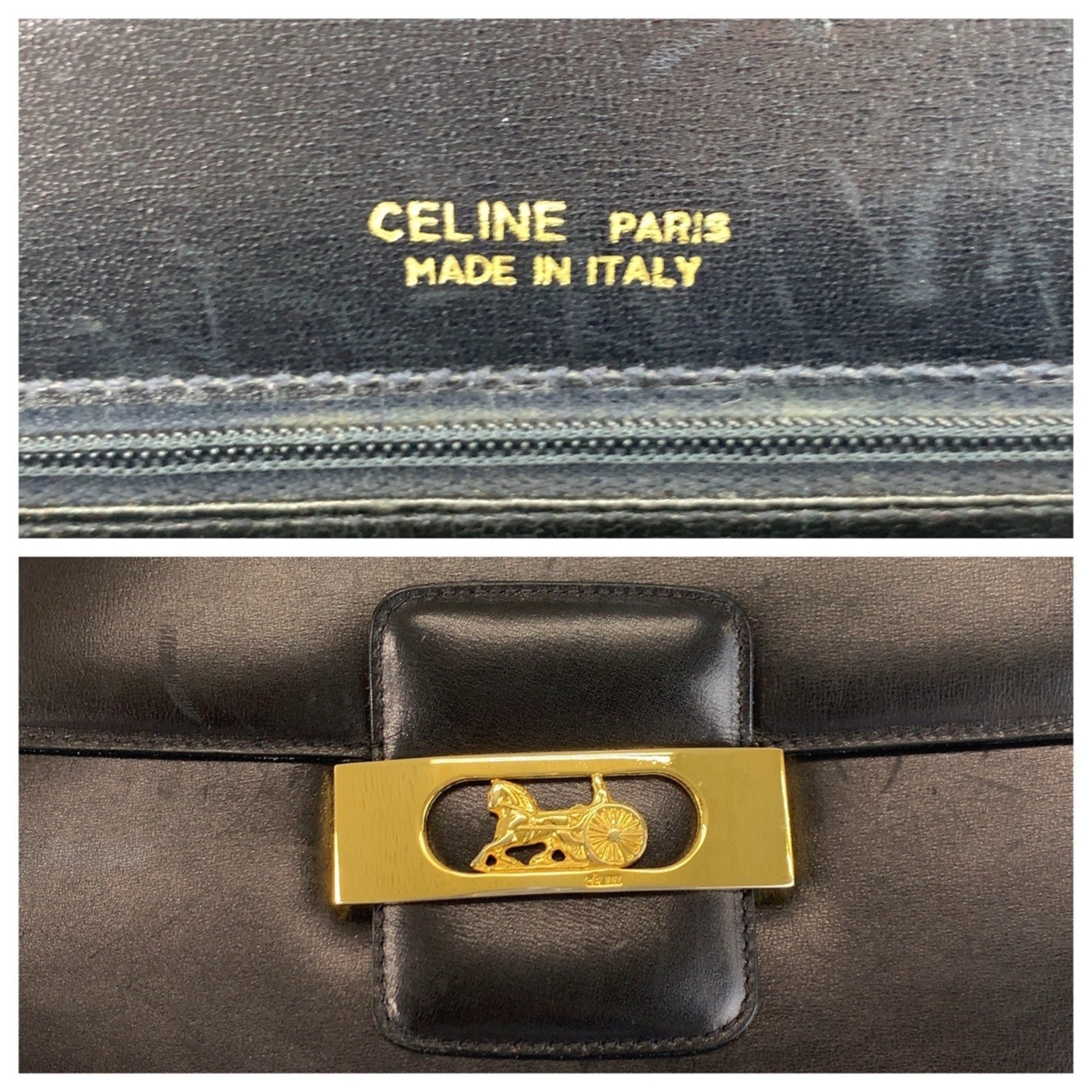 Celine Black Leather Shoulder Bag (Pre-Owned)