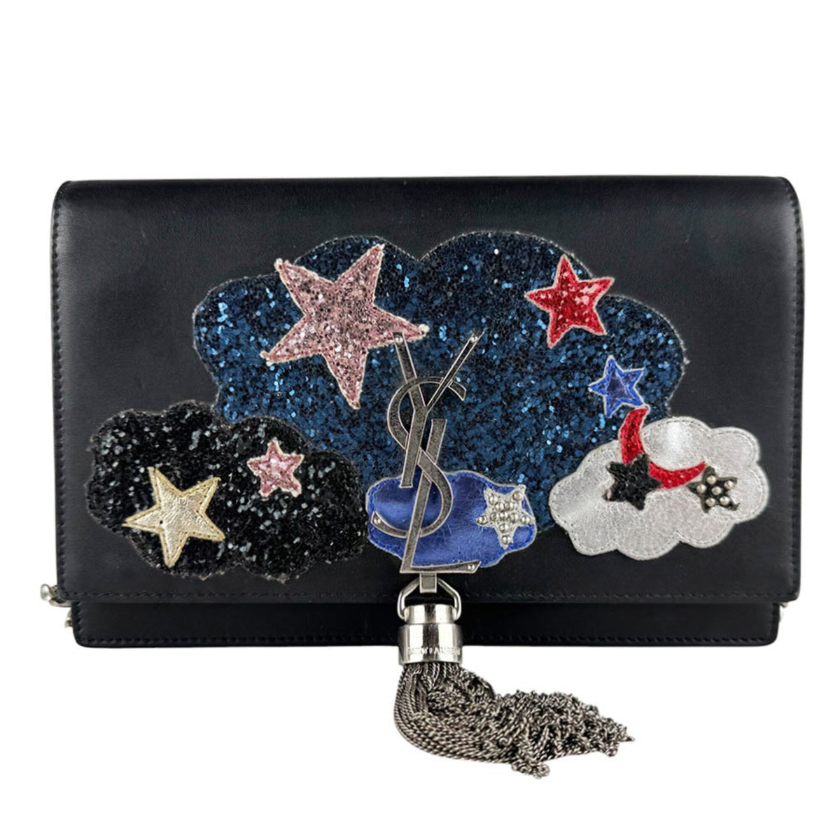 Saint Laurent Black Leather Shoulder Bag (Pre-Owned)