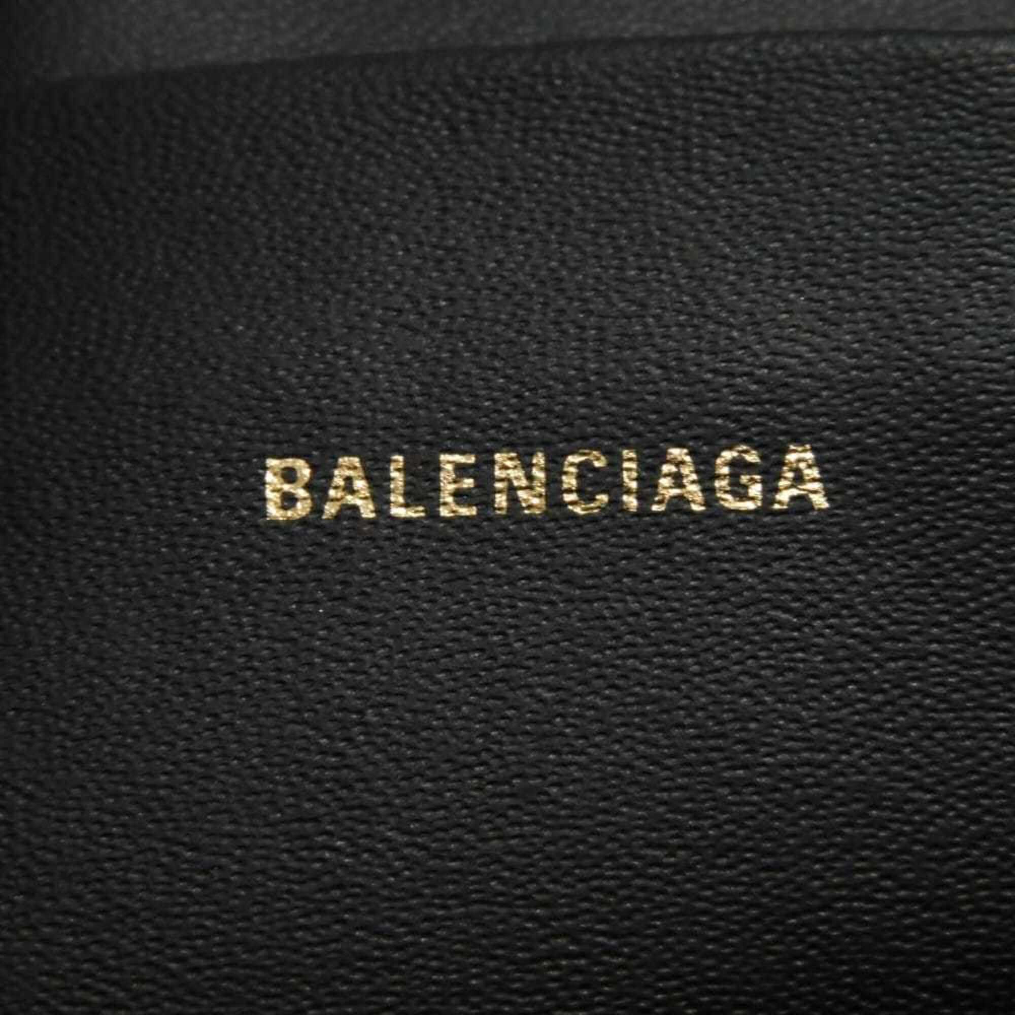 Balenciaga Beige Brown Coated Canvas Leather Clutch Bag Pouch (Pre-Owned)