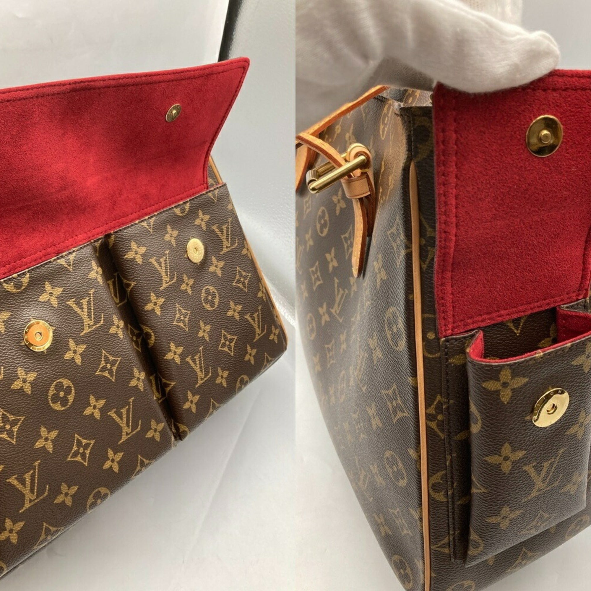 Louis Vuitton Brown Pvc Leather Handbag (Pre-Owned)