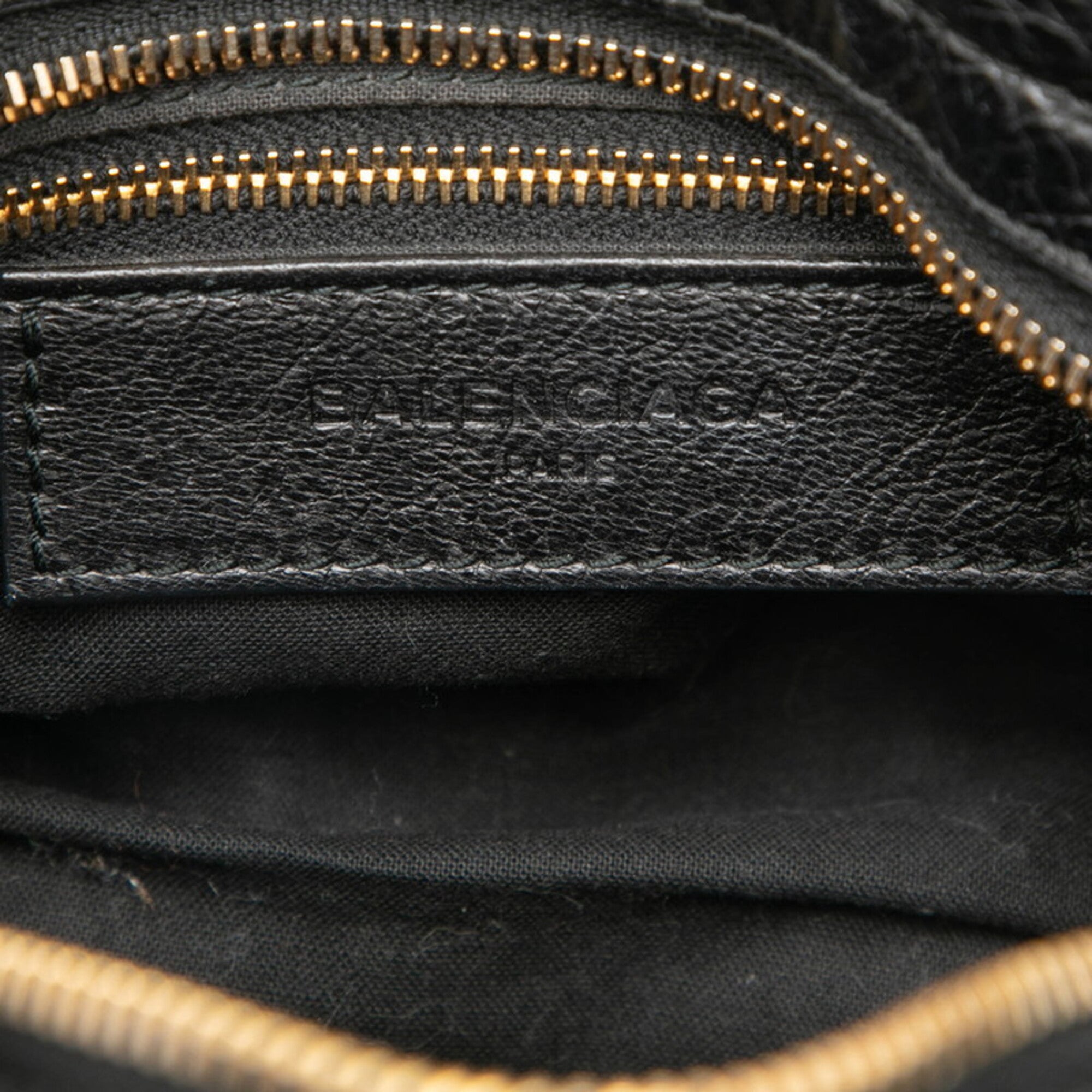 Balenciaga Black Leather Handbag Shoulder Bag (Pre-Owned)