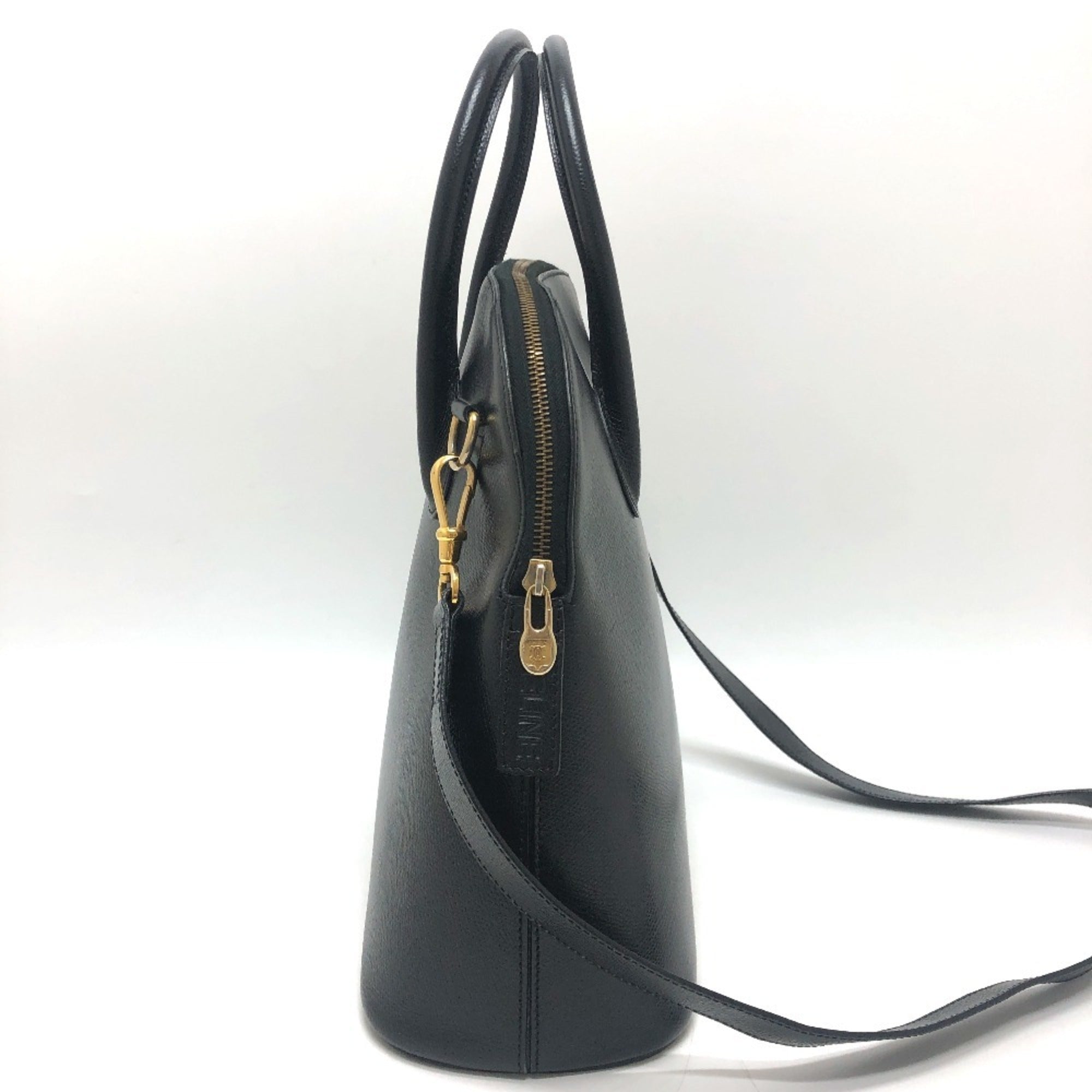 Celine Black Leather Handbag Tote Bag (Pre-Owned)