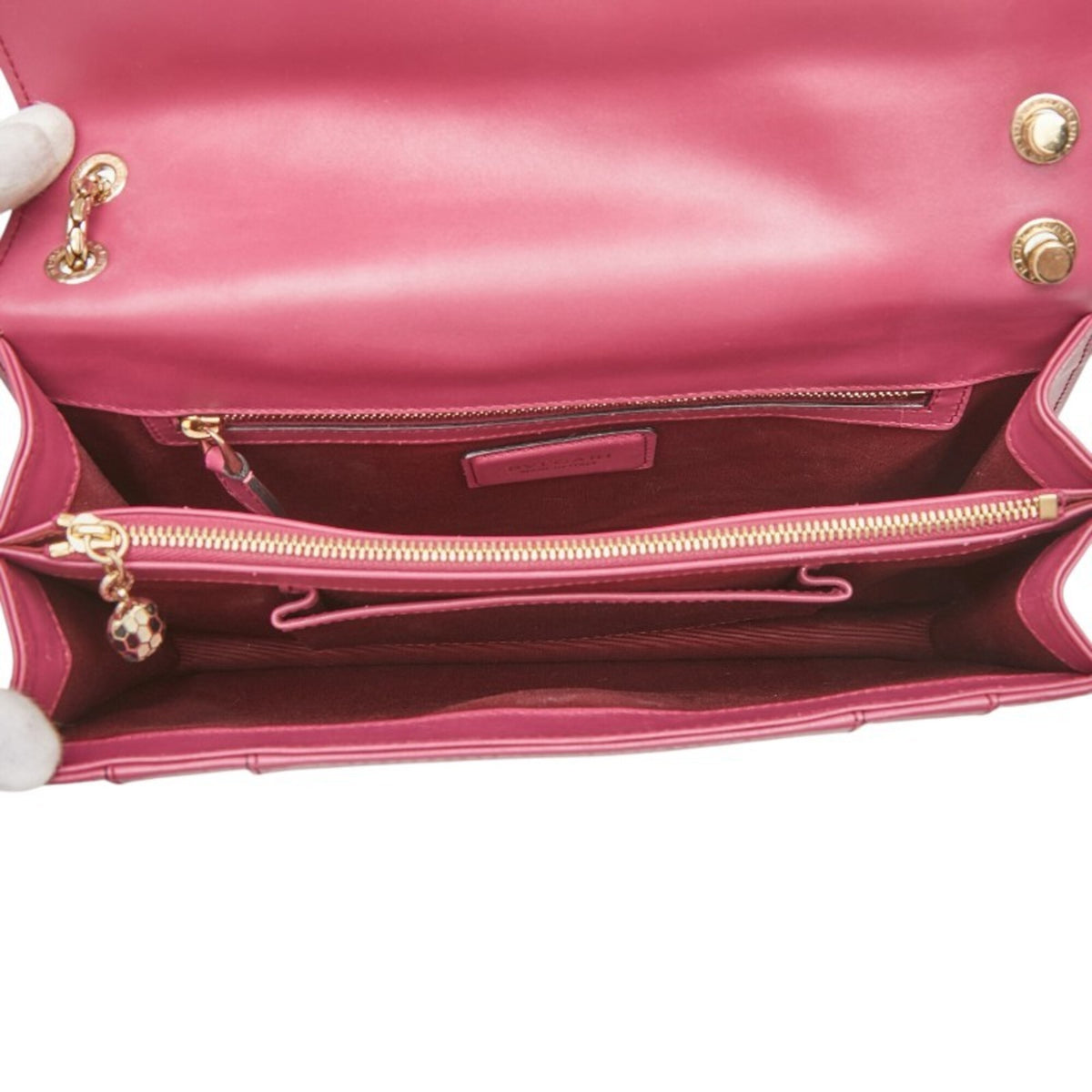 Bvlgari Pink Leather Shoulder Bag (Pre-Owned)