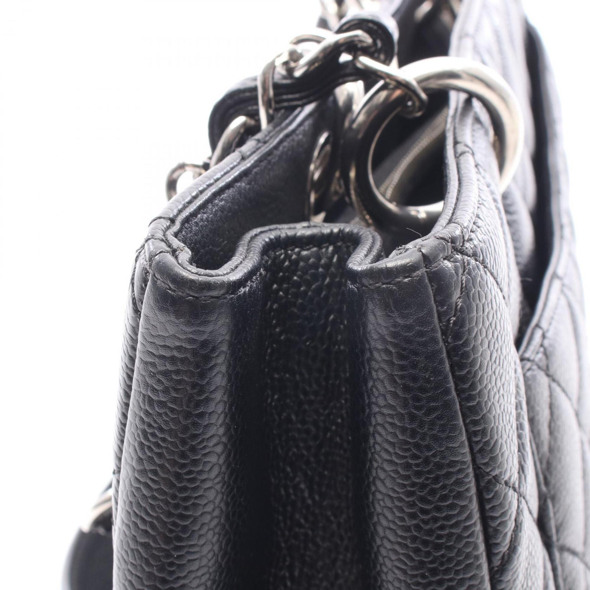 Chanel Black Grained Calfskin Handbag Tote Bag (Pre-Owned)