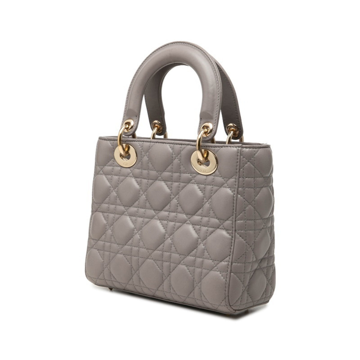 Christian Dior Gray Leather Handbag Shoulder Bag (Pre-Owned)