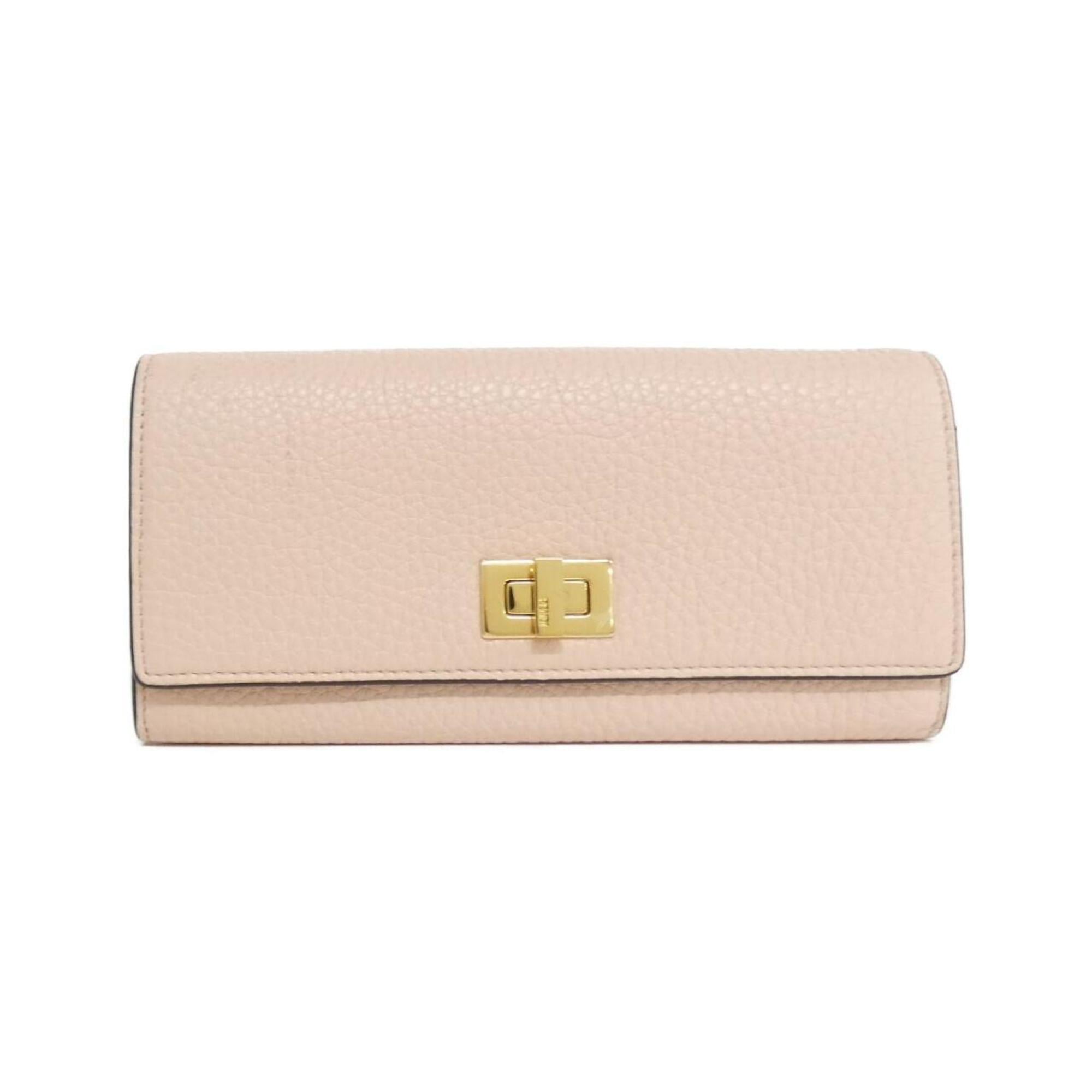 Fendi Leather Long Wallet (Bi-Fold) (Pre-Owned)