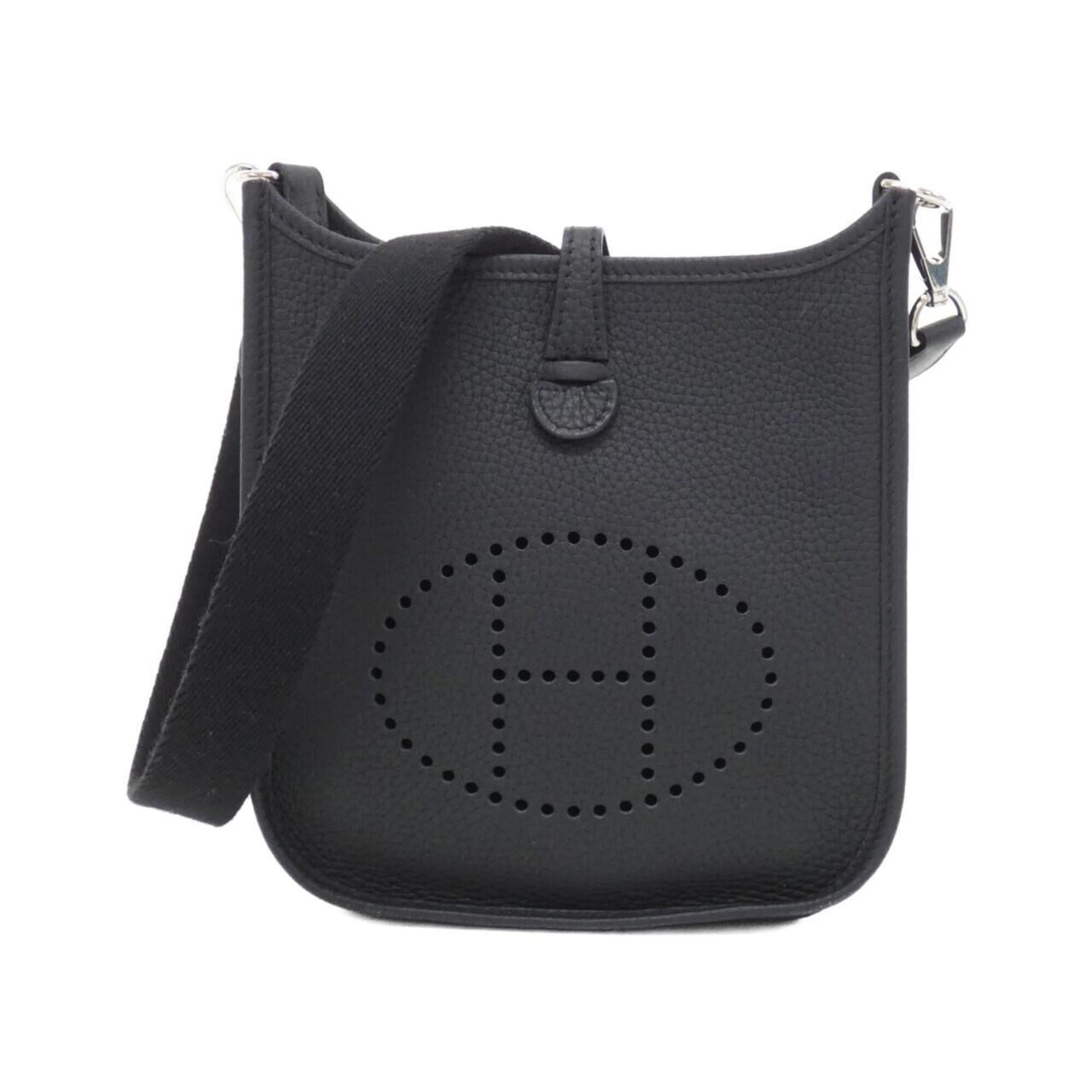 Hermes Black Taurillon Clemence Leather Shoulder Bag (Pre-Owned)