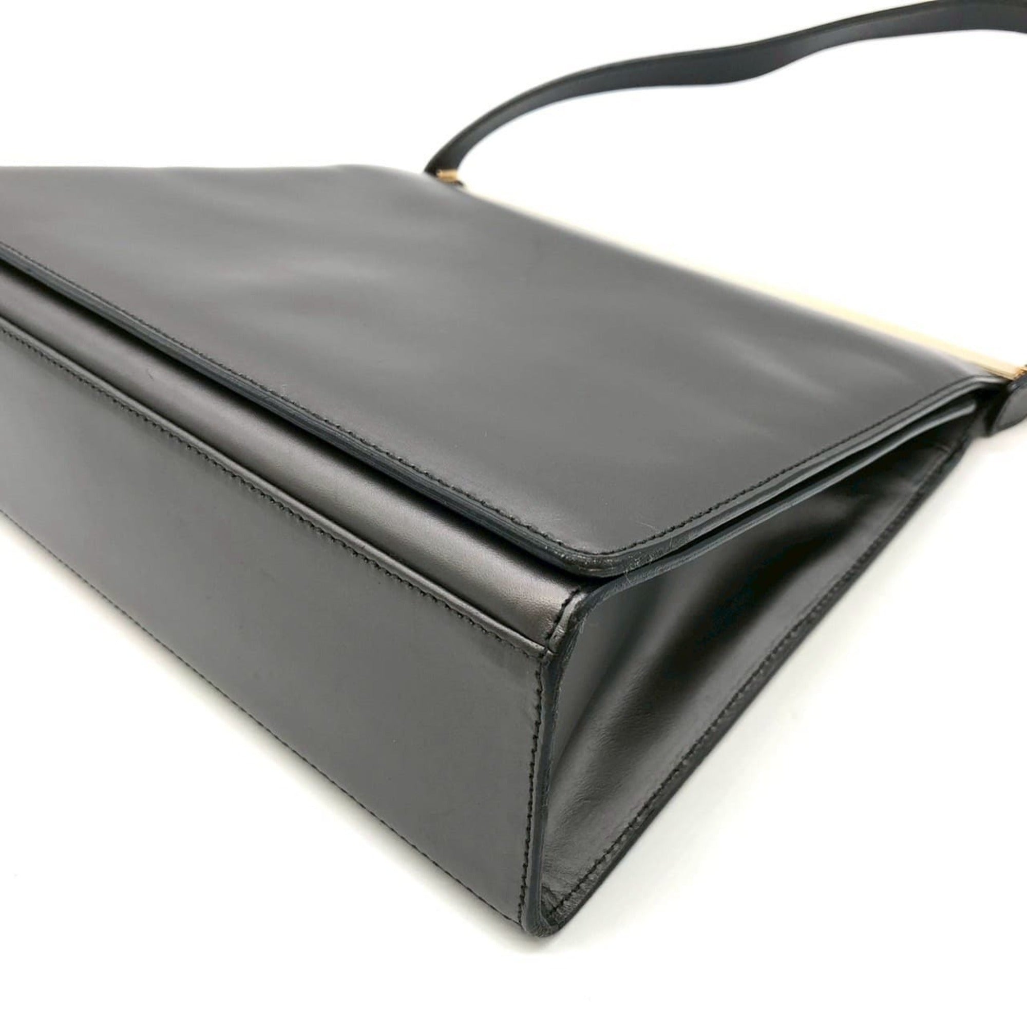 Gucci Gray Leather Shoulder Bag (Pre-Owned)